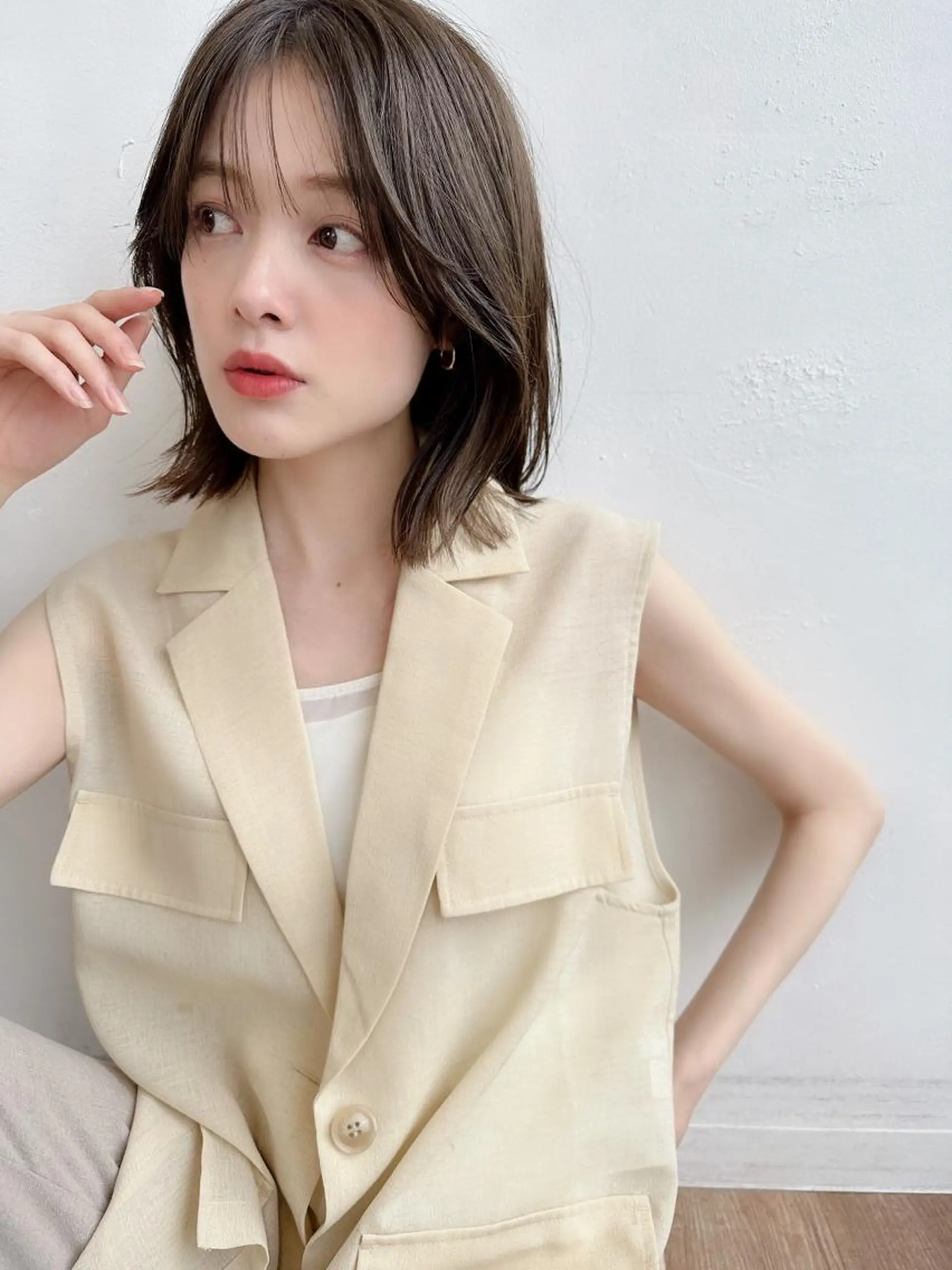 ミディアム 鎌倉 彩のヘアスタイル