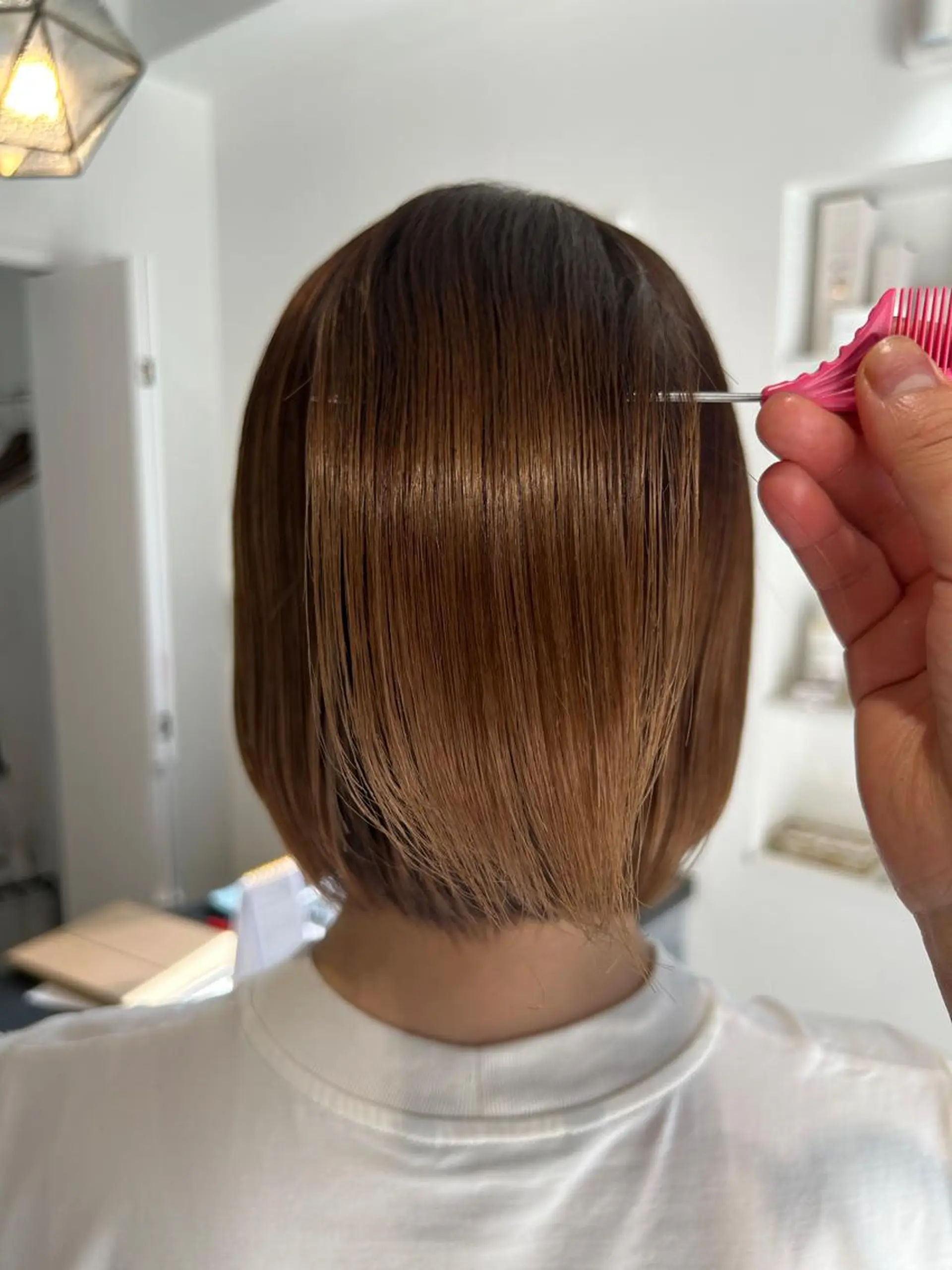 ショート 酸性ストレート 河野いずみ レイヤー/ボブ 🤍のヘアスタイル