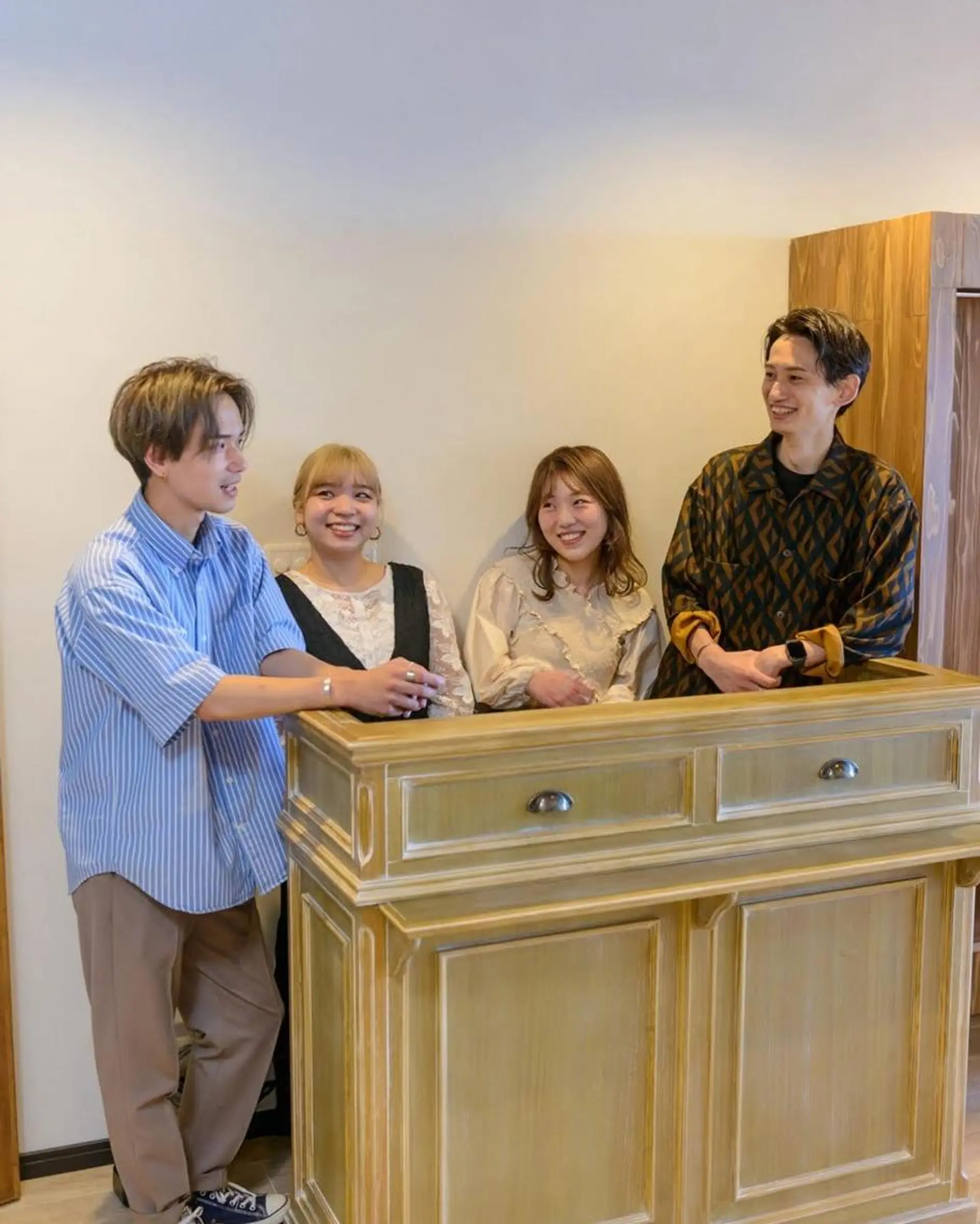 ミディアム カラー パーマ 髪質改善/ブリーチ 田代 龍我のヘアスタイル