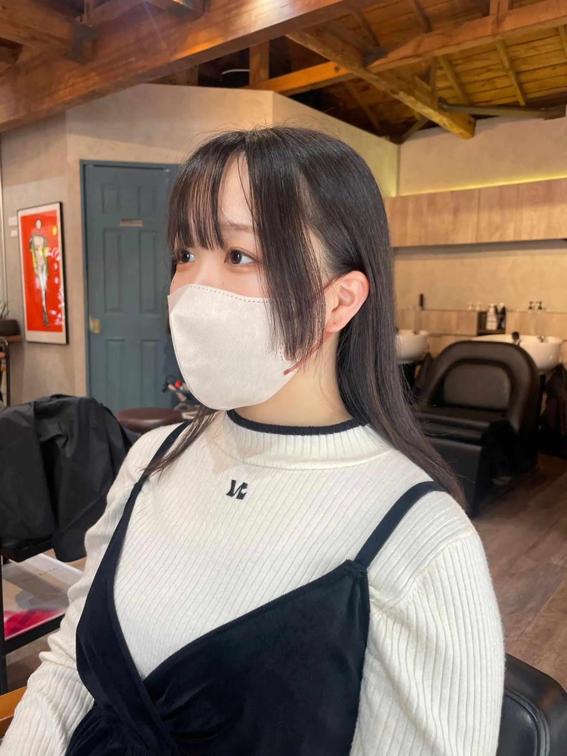 ミディアム カラー カット ヘアカラー トリートメント 顔周りカット 【オノザワリョウ】のヘアスタイル