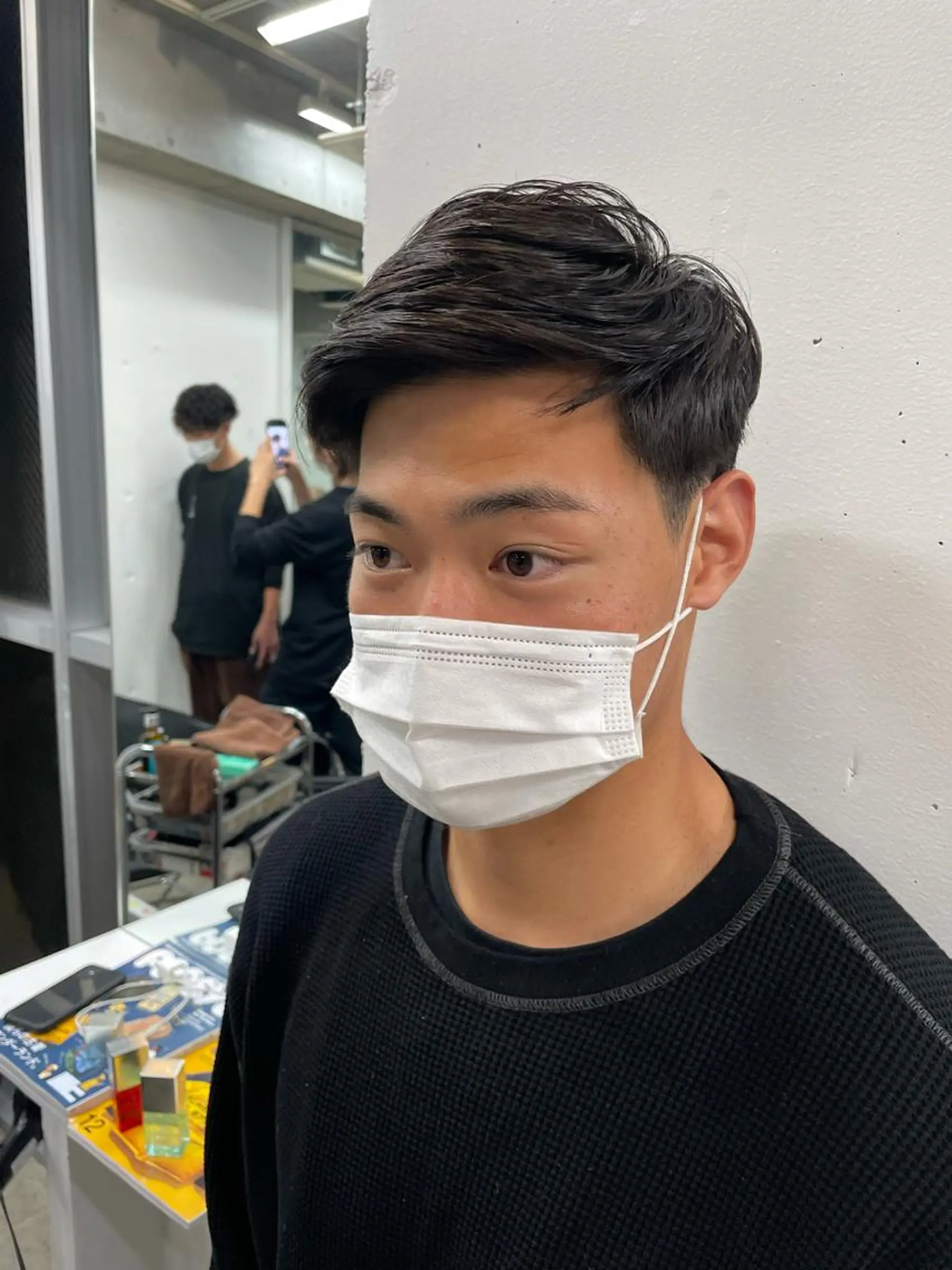 ショート メンズ センターパート／マッ シュ／パーマ　あさみのヘアスタイル