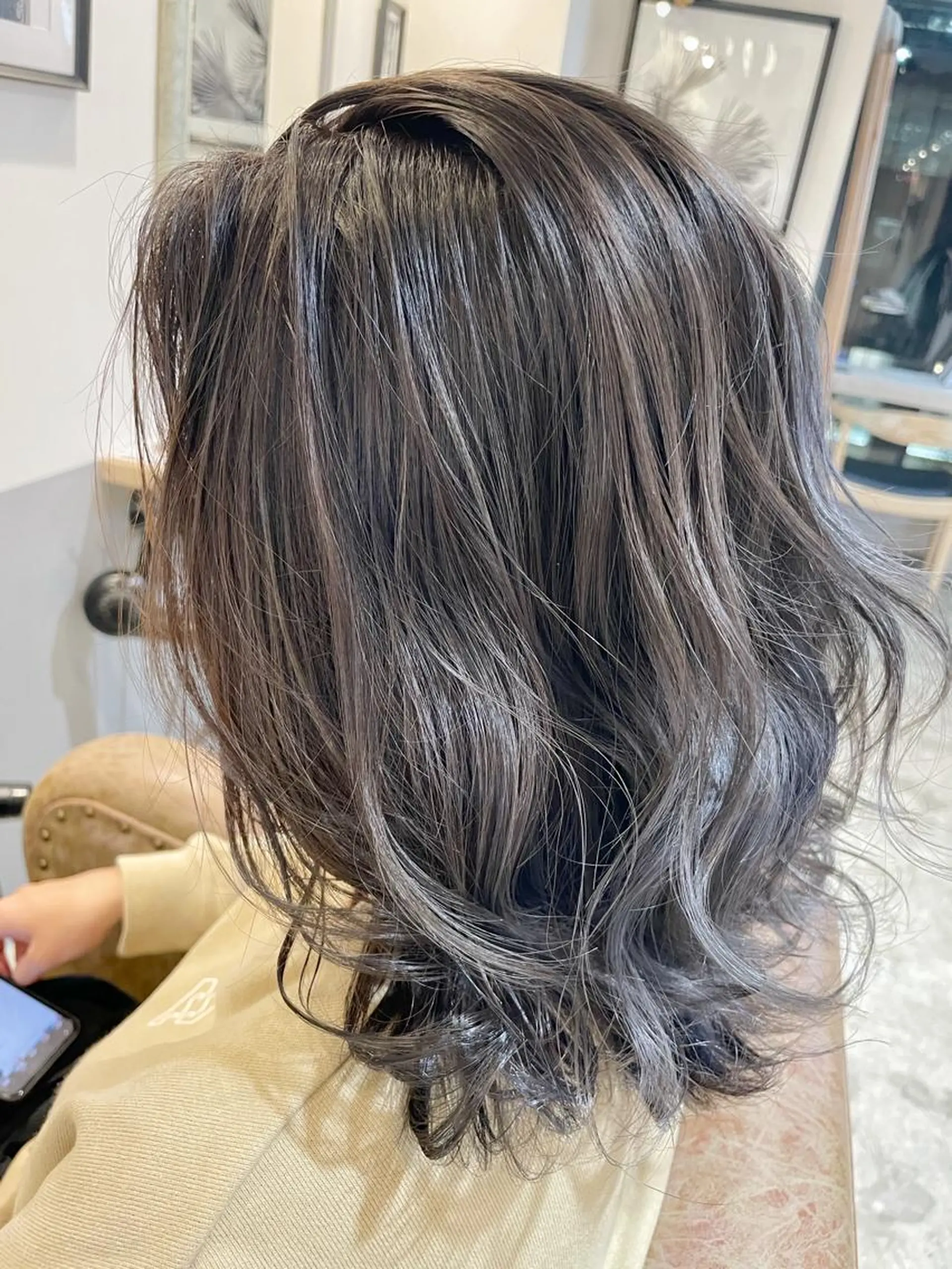 ミディアム カット ヘアカラー 南都 良太のヘアスタイル