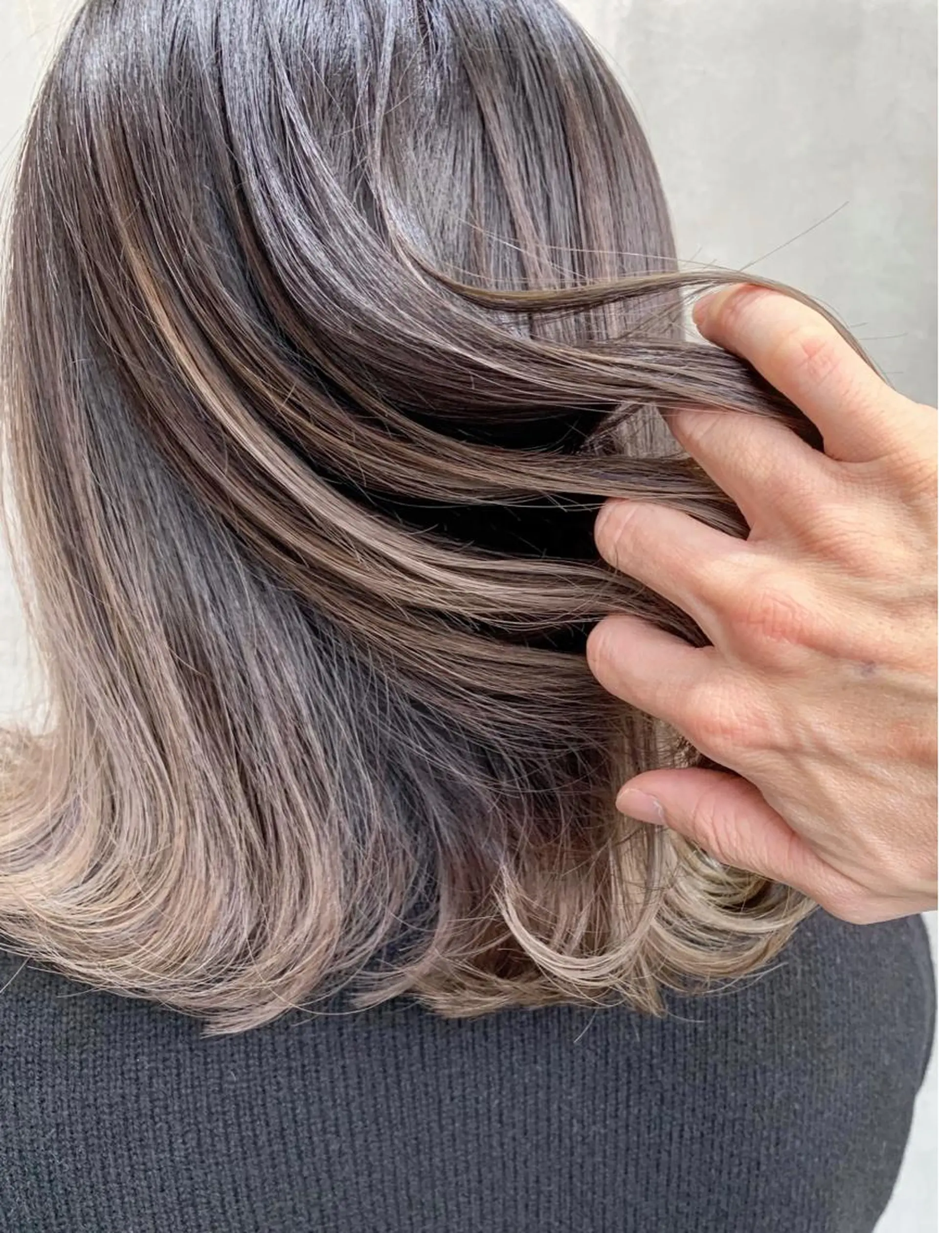 ミディアム カラー バレイヤージュ ブリーチ デザインカラー ハイライトカラー ハイライト CALAMARI所属・【渋谷で人気】艶髪× 髪質改善/ツヤカラーのヘアスタイル