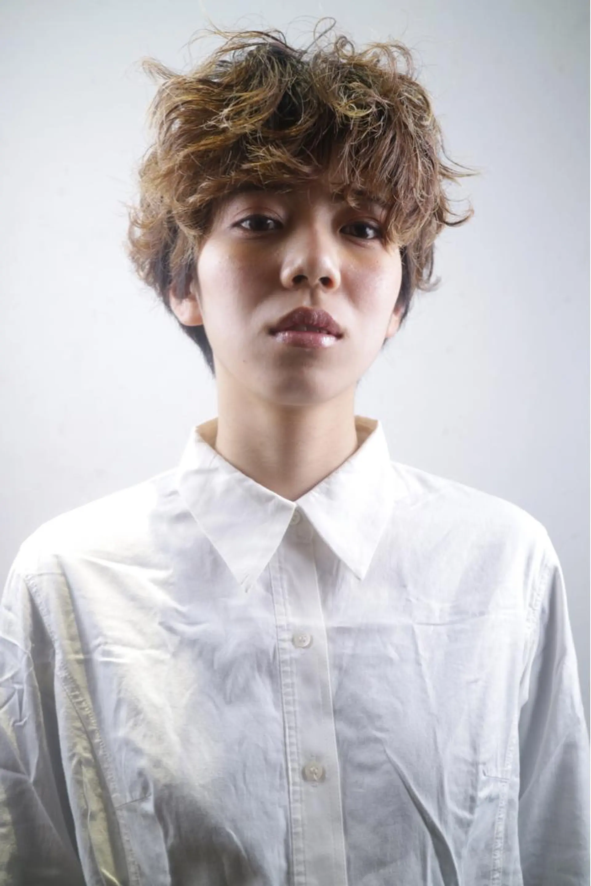 ショート パーマ 傷ませない縮毛矯正／ 吉岡 美江のヘアスタイル