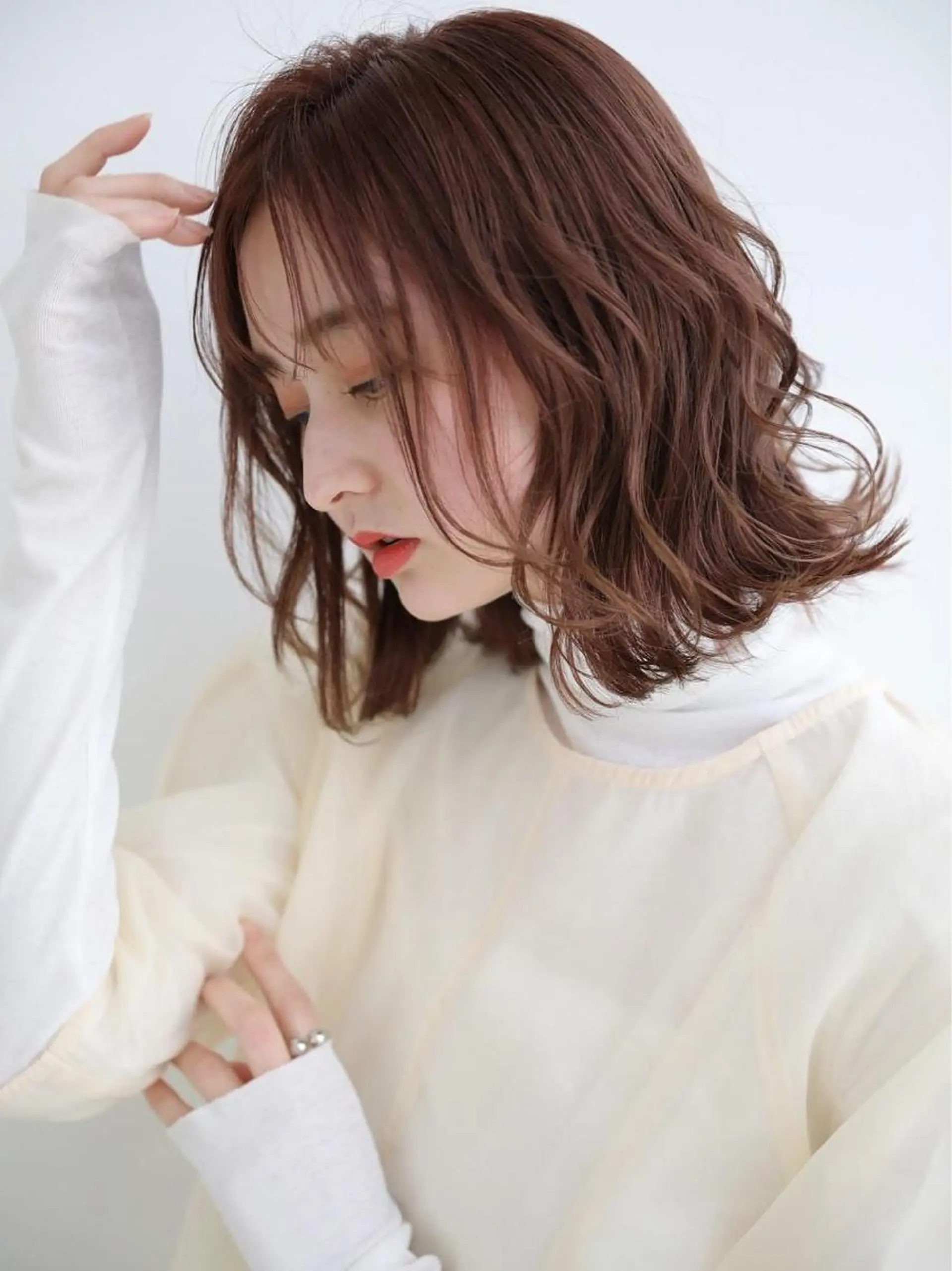 ミディアム カラー カット ヘアカラー トリートメント オリーブ南森町✨️ 畑中のヘアスタイル