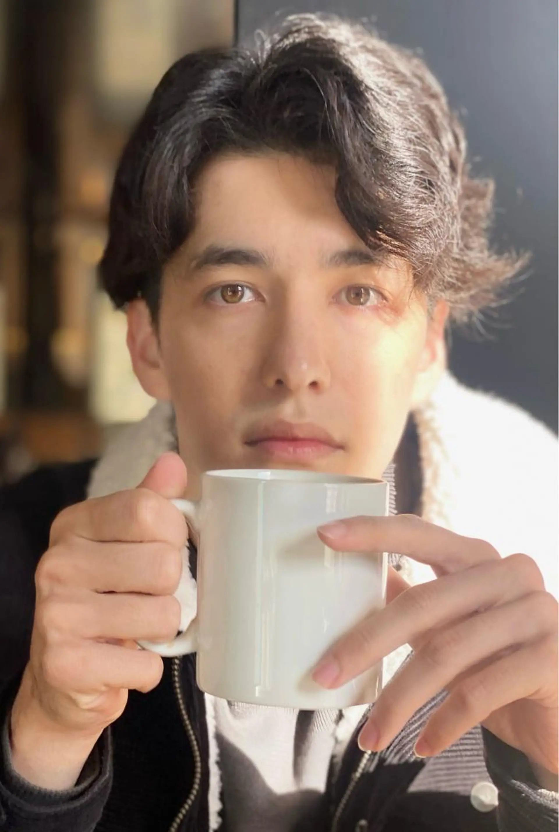 ショート パーマ メンズ センターパート フェードカット マッシュ メンズパーマ メンズツイストパーマ icon Blue所属・池袋メンズパーマ フェード純平のヘアスタイル