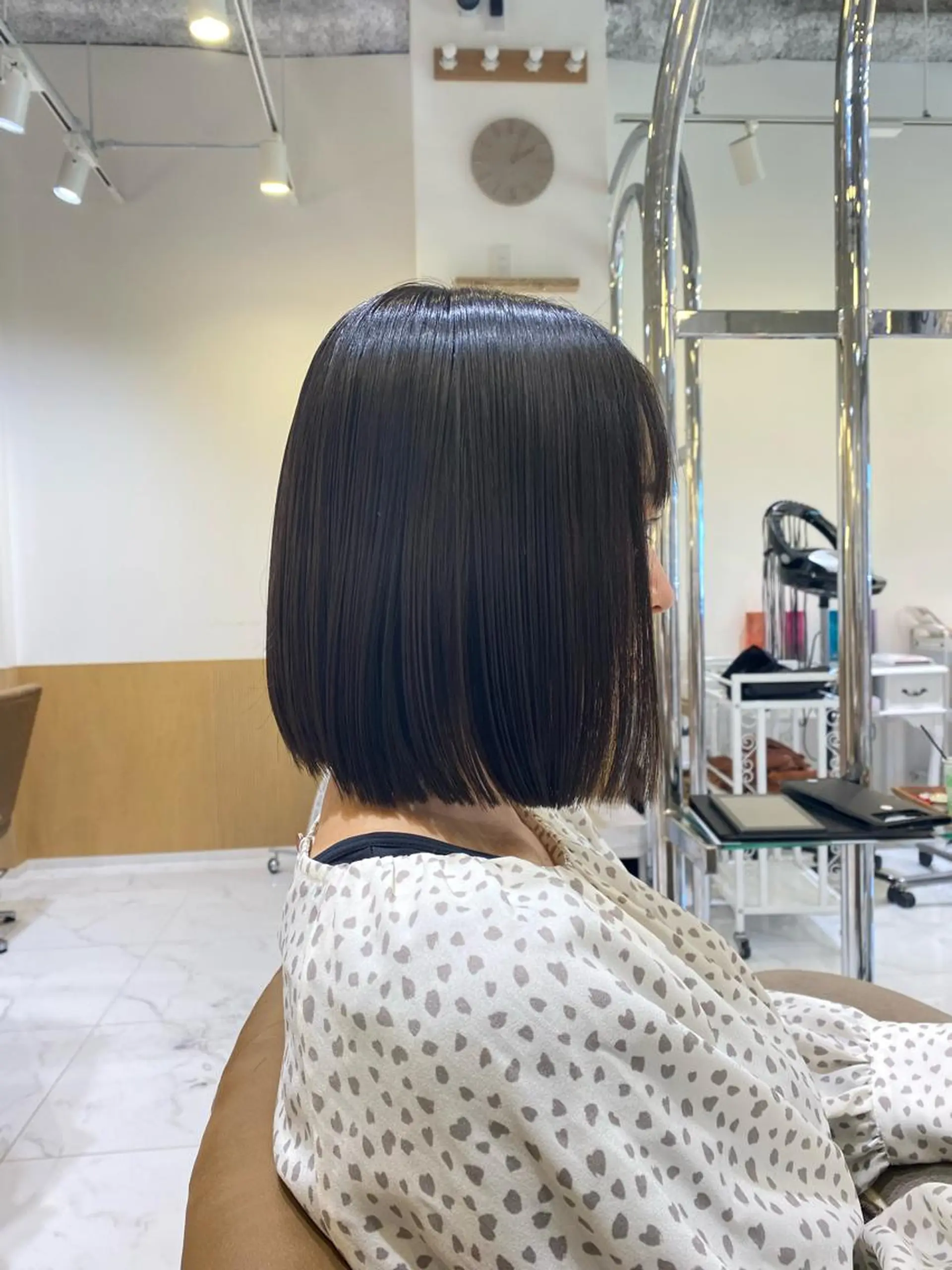 ショート ボブ 縮毛矯正 カット 縮毛矯正 坂井 茅聖のヘアスタイル