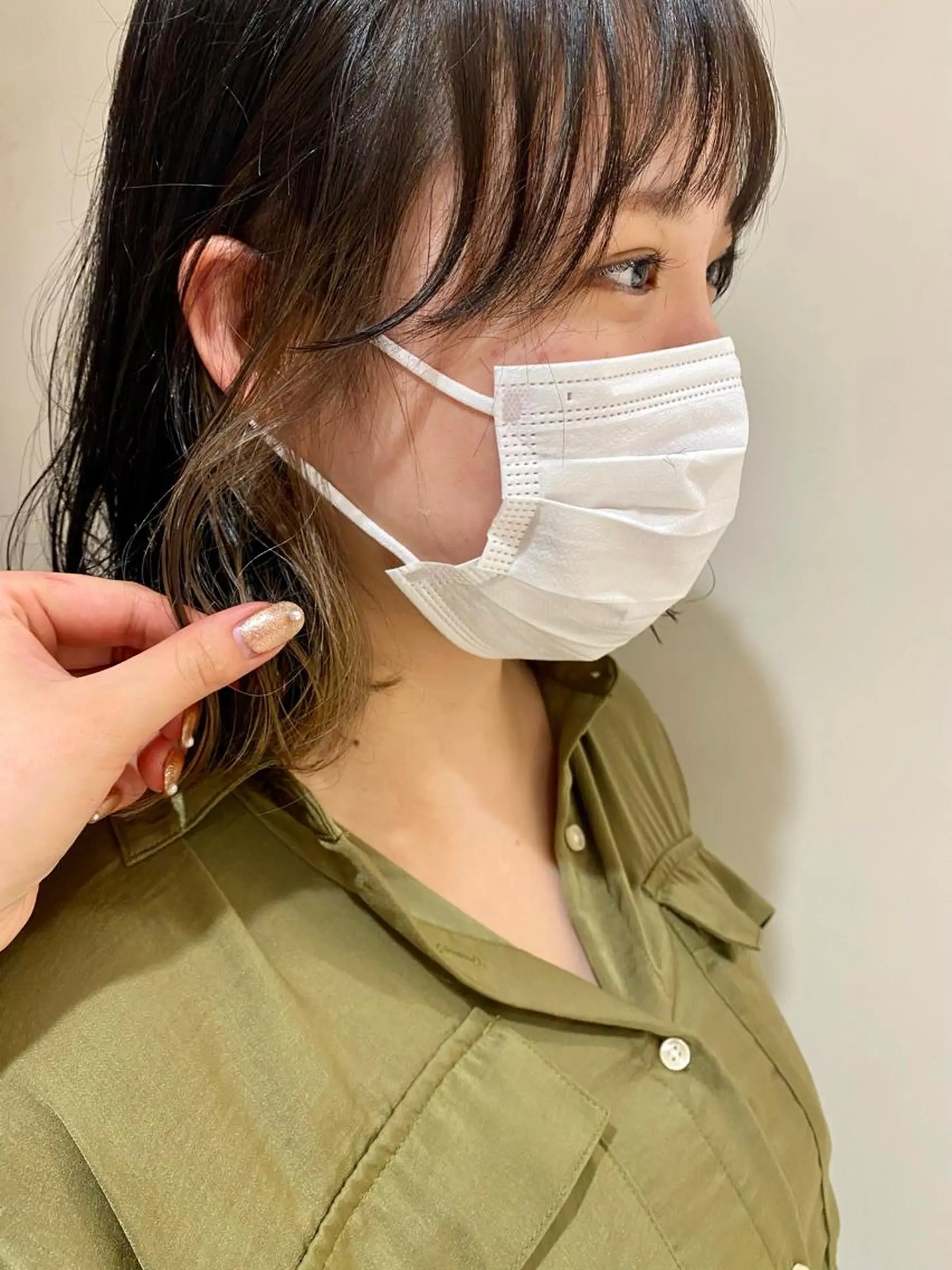 ミディアム カラー 藤原 侑香のヘアスタイル
