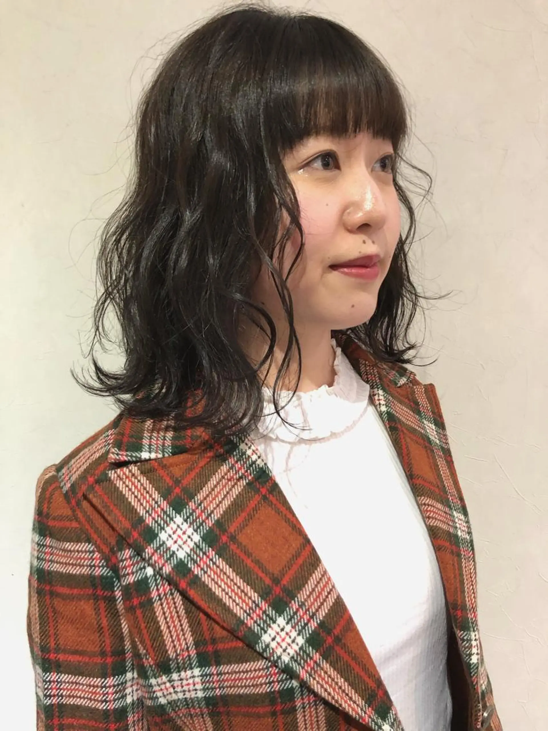 ミディアム カラー カット ヘアカラー トリートメント パーマ/透明感カラー /ボブ/吉田一生のヘアスタイル