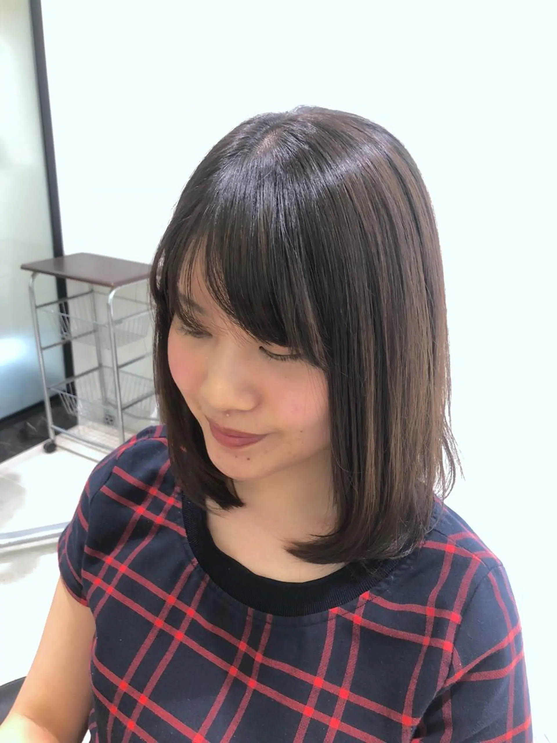 ミディアム 瀧尻 涼のヘアスタイル