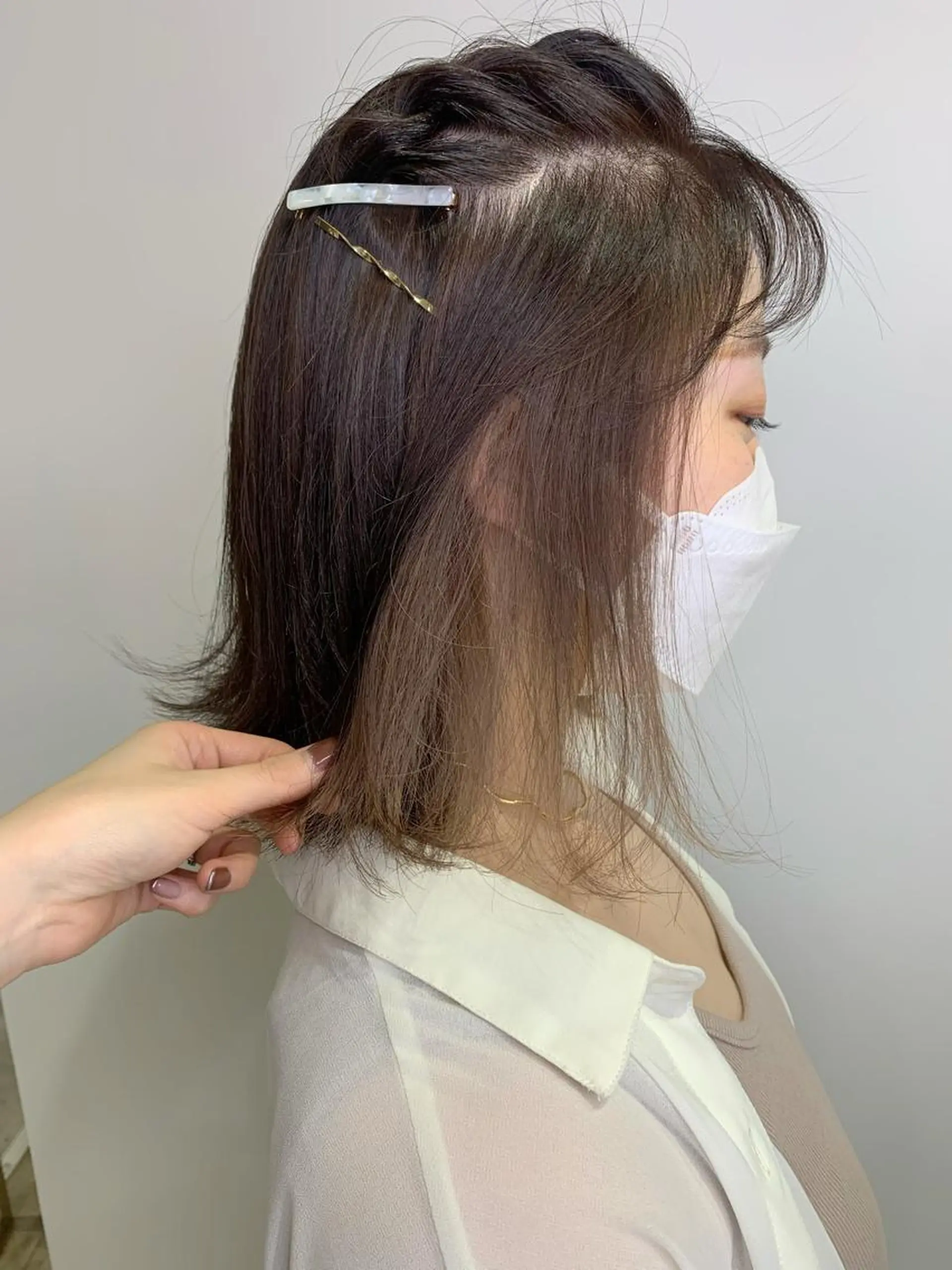 ミディアム カラー ヘアアレンジ ヘアカラー トリートメント 近藤千翔🩵 髪質改善Periodのエステ・リラクイメージ