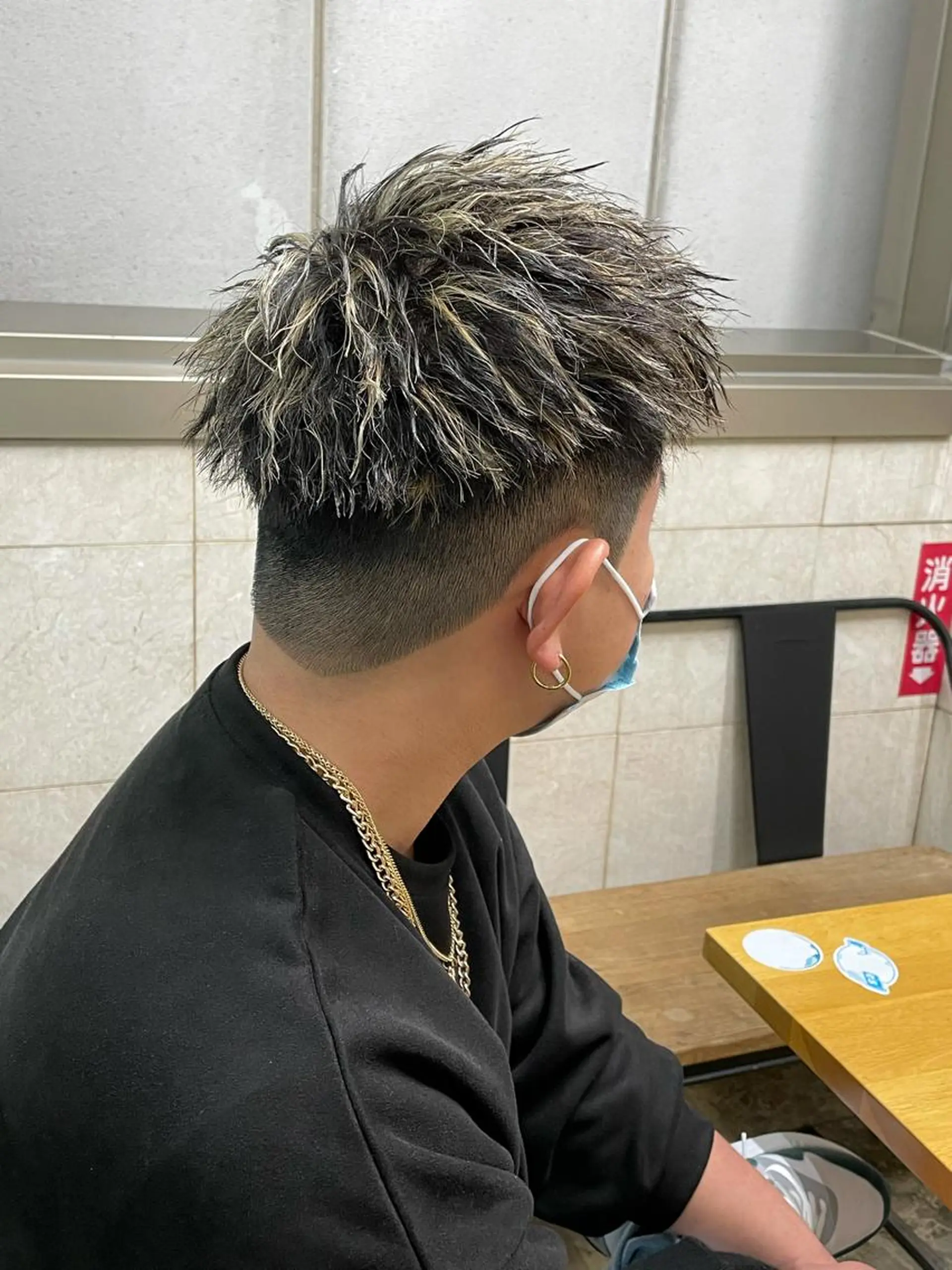 カラー パーマ メンズ 渋谷/フェード/ 國分 翔のヘアスタイル