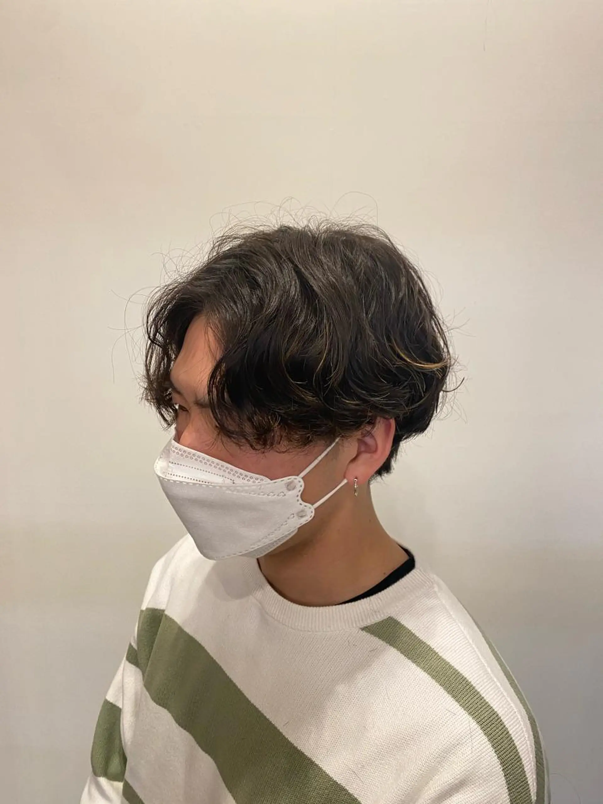 ショート カラー パーマ メンズ 田部 勇斗のヘアスタイル