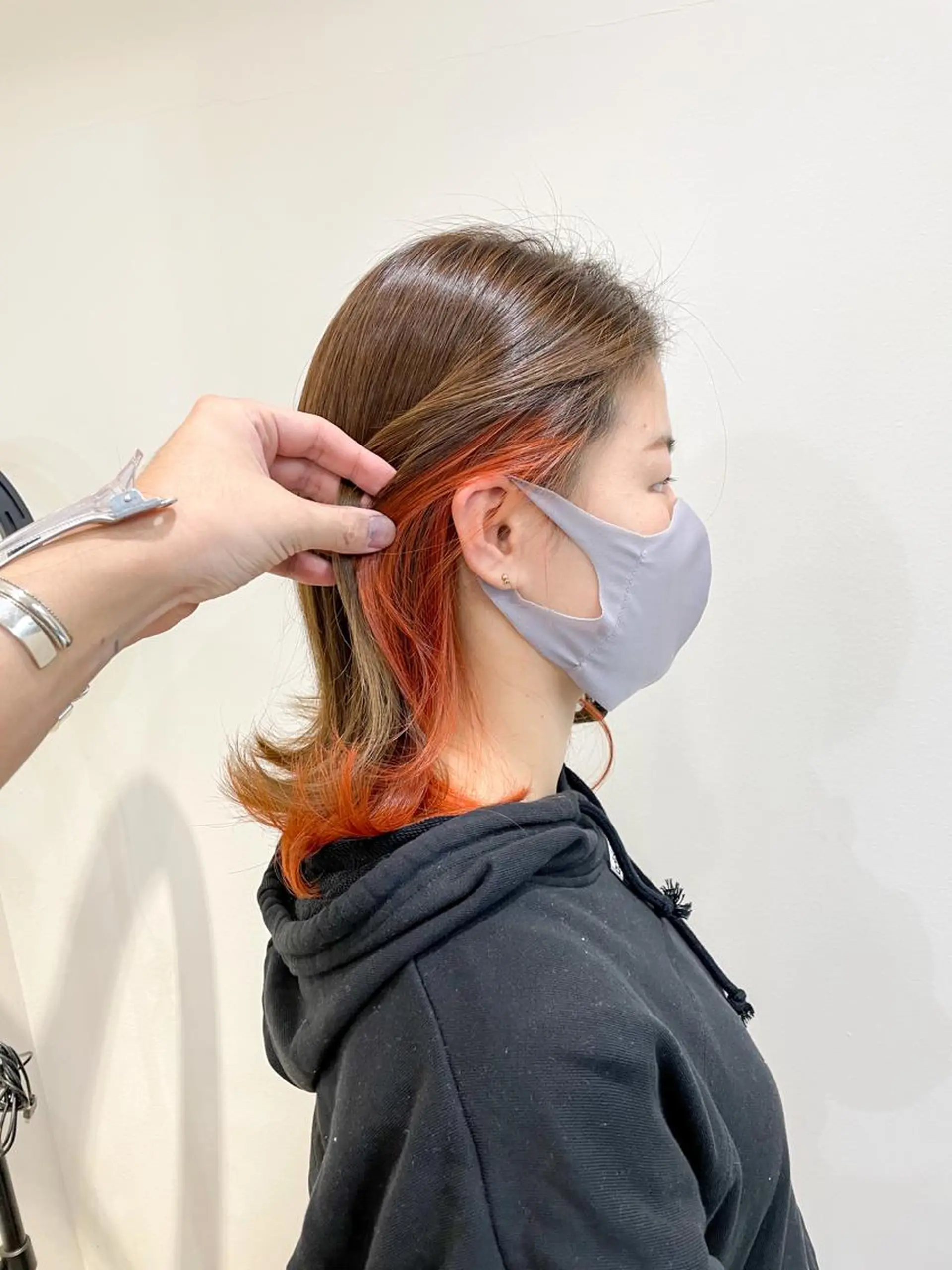 ミディアム カラー 縮毛矯正/髪質改善 /韓国風　山川春輝のヘアスタイル