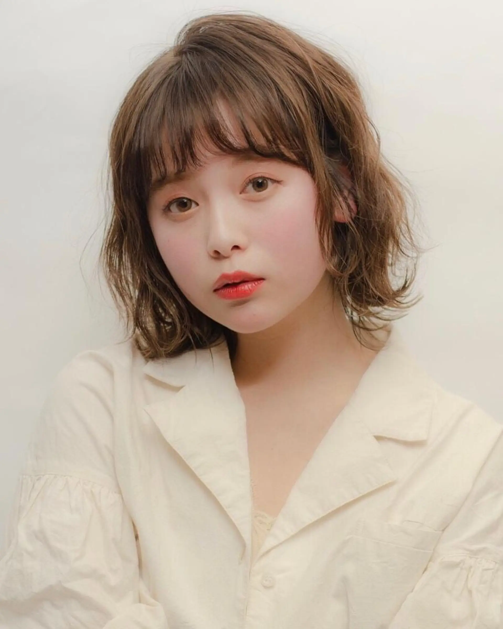 ショート カラー ベージュカラー ボブ カット ヘッドスパ レイヤー/大人ボブ 渡邉【日吉美容室】のヘアスタイル