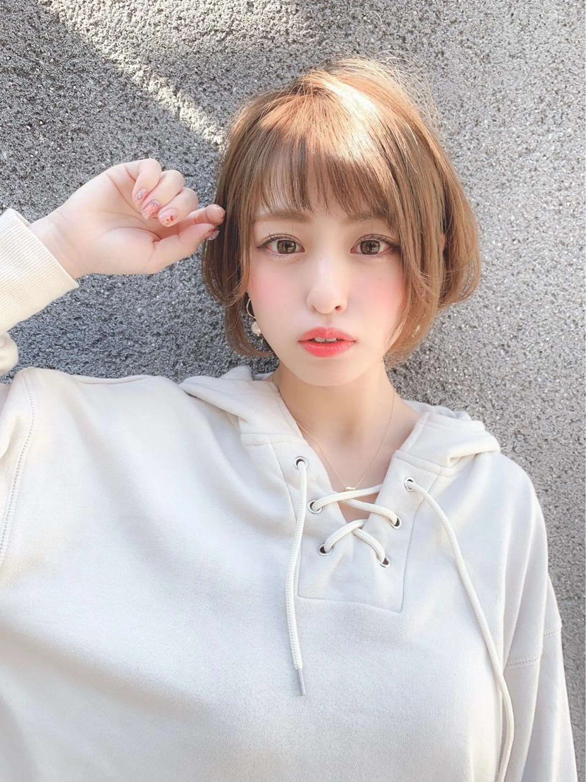 ショート ヘアアレンジ 縮毛矯正/髪質改善/ ブリーチ毛/木元渓太のヘアスタイル