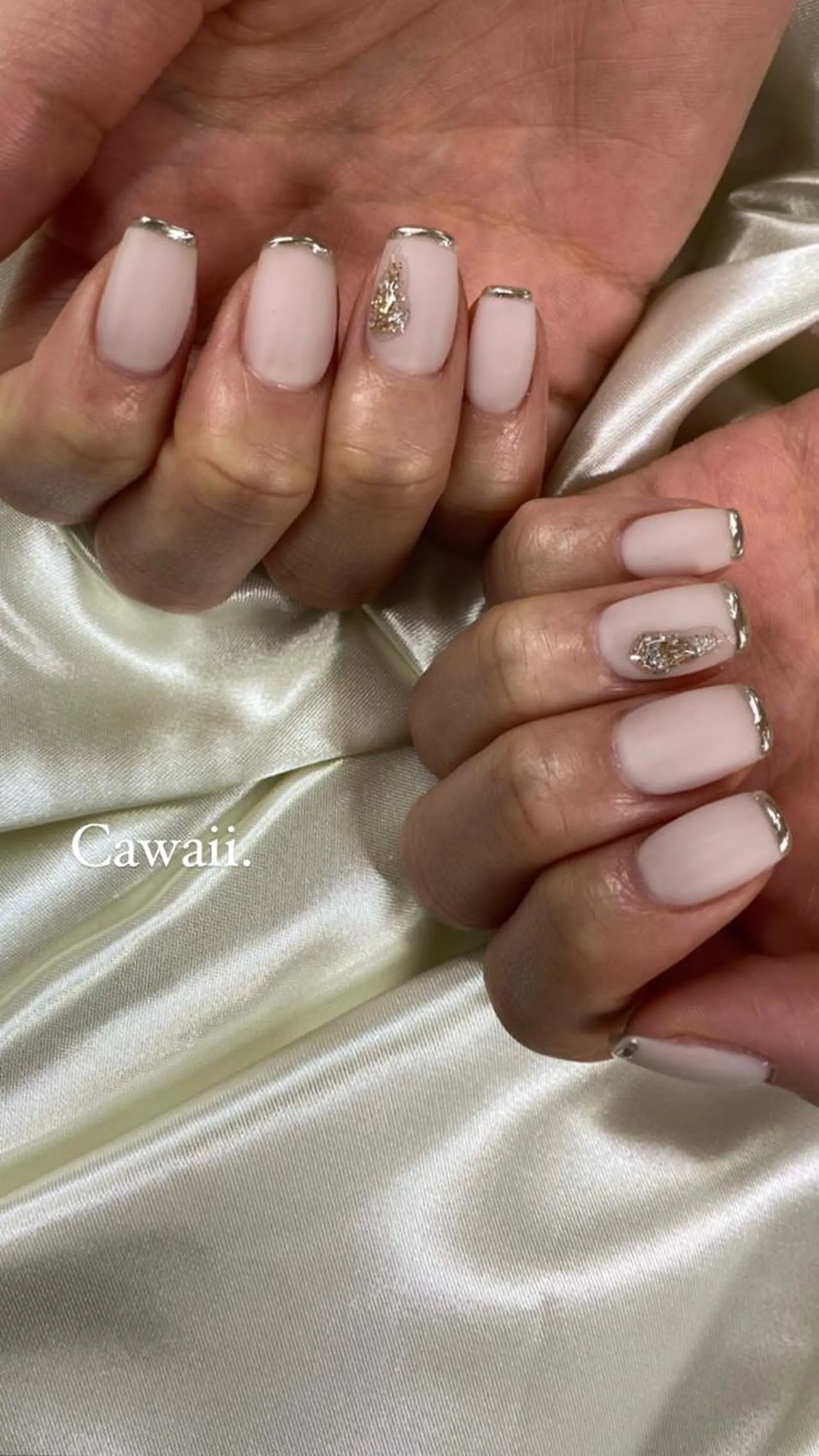 ネイル フレンチネイル マットネイル ミラーネイル ホワイト ハンドネイル ハンドケア Charme. NOBUKOのネイルデザイン