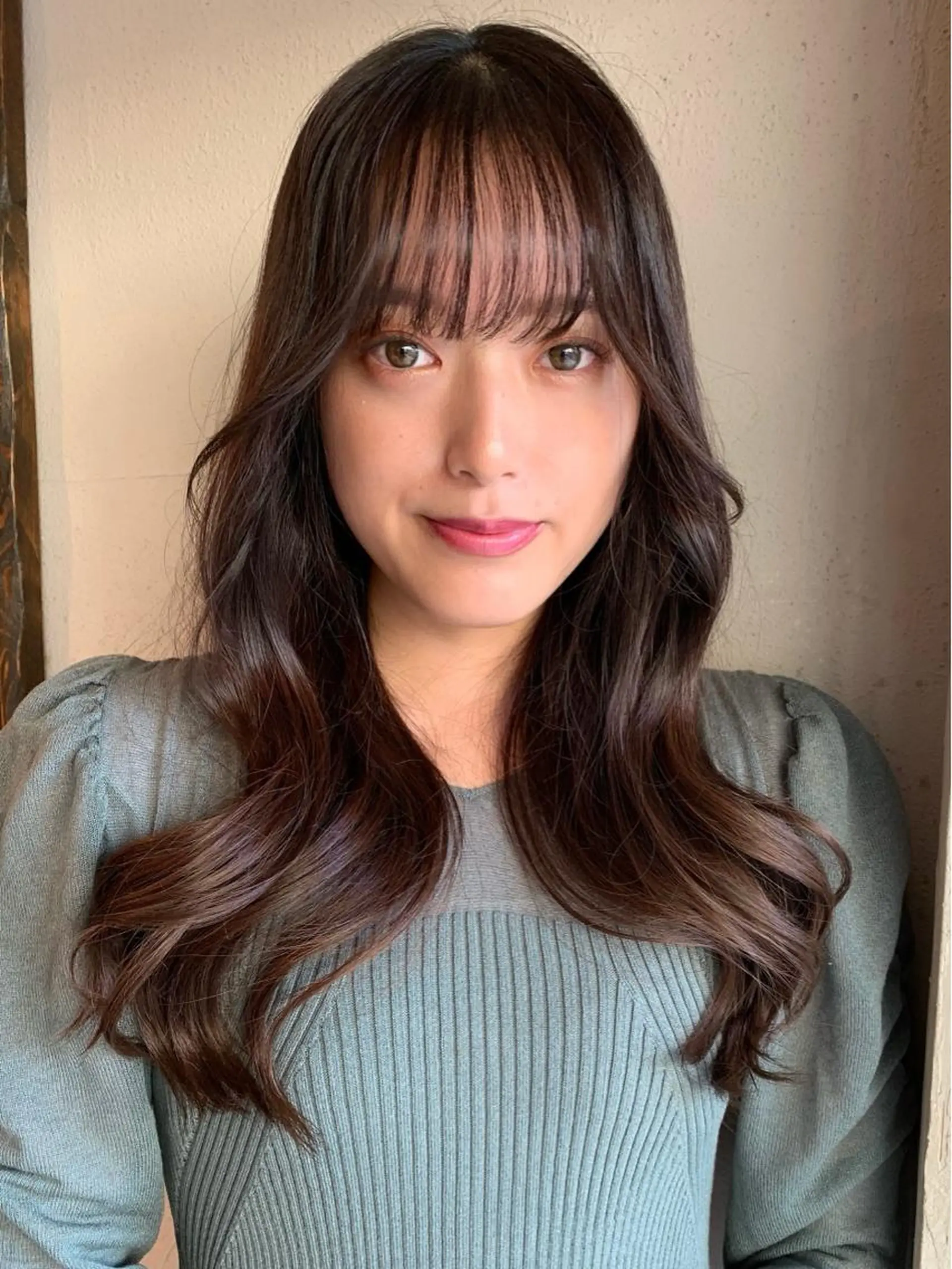 ロング カラー 透明感/オリーブ/ グレージュ/YUKAのヘアスタイル