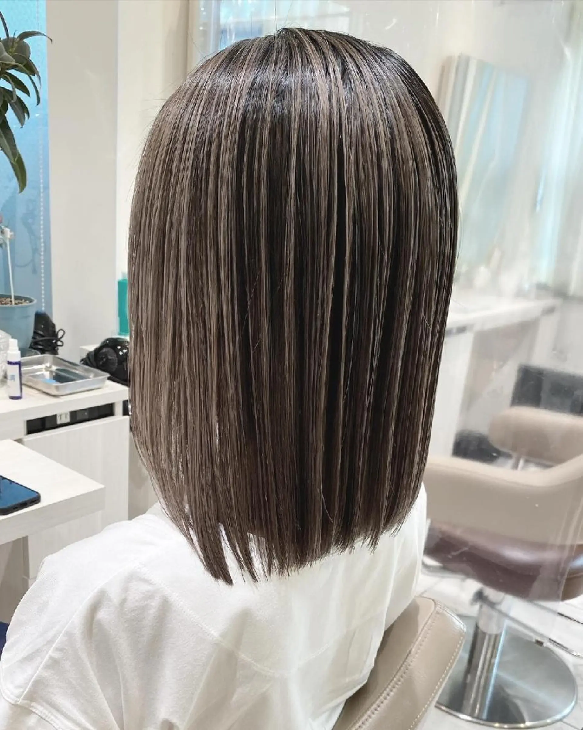 セミロング カラー ハイライトカラー ハイライト ヘアカラー ＡＳＨ大宮/ブリーチ 髪質改善/カラーのヘアスタイル