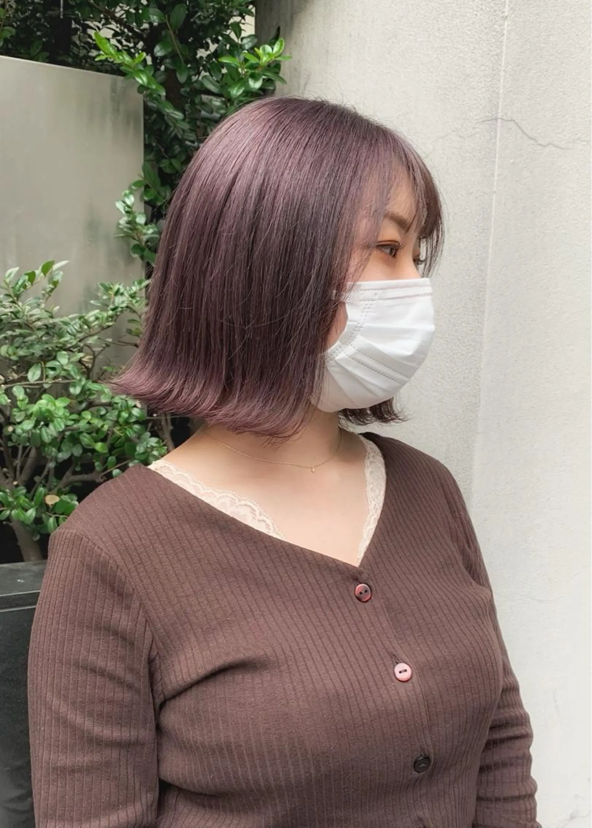 ショート カラー ブリーチ ラベンダーカラー ピンクカラー ピンクラベンダー ヘアカラー トリートメント 矢野 晃平のヘアスタイル