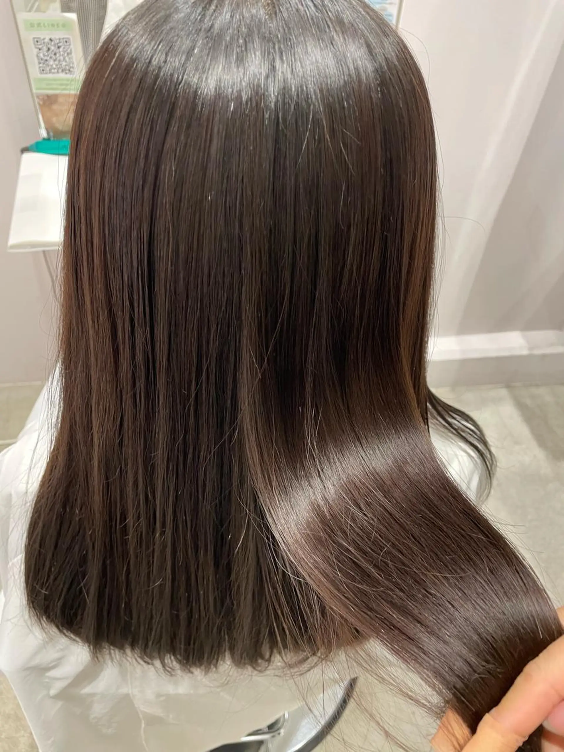 ロング パーマ 縮毛矯正 勝山 雪菜のヘアスタイル