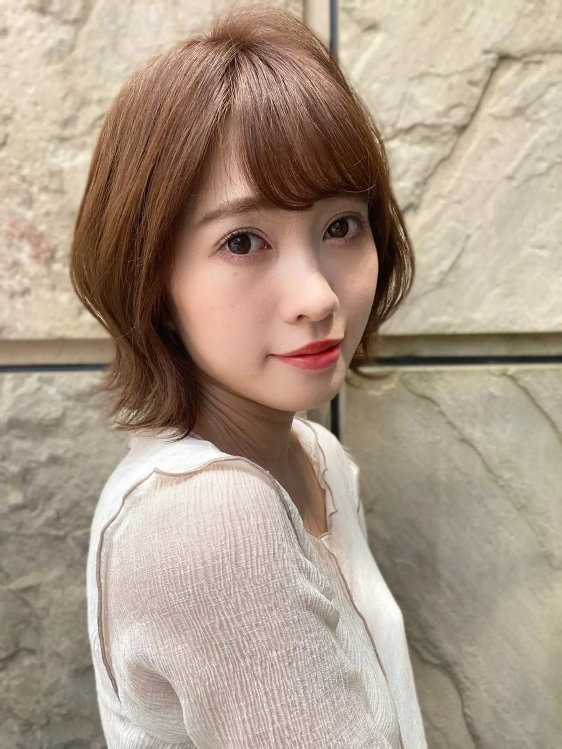 ショート カラー ボブ カット ヘアカラー ヘアセット Loom .by Sea  ルームバイシー所属・レイヤー/前髪/ 韓国/CHIHIROのヘアスタイル