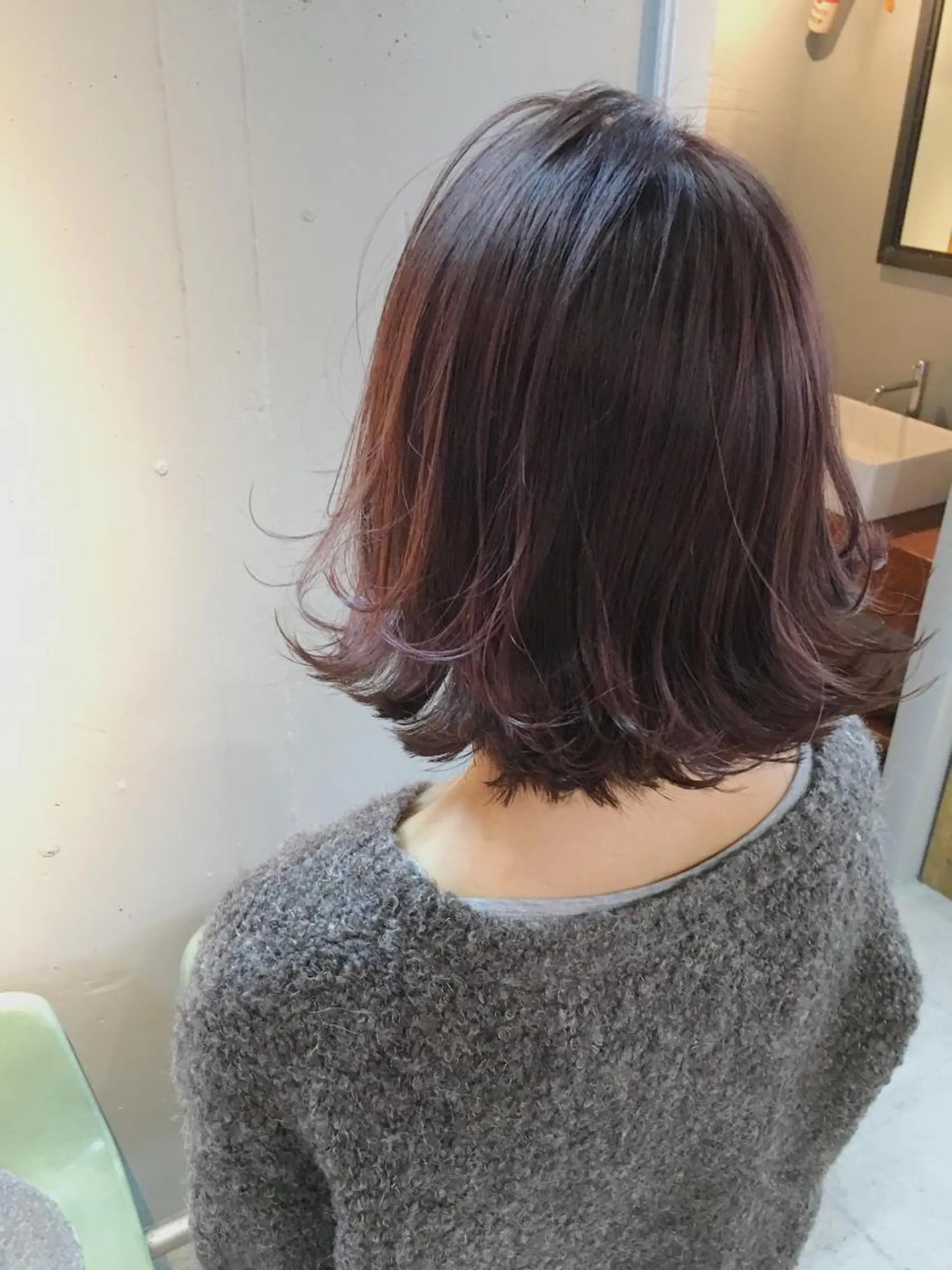 ショート カラー パーマ パープルカラー 代表 中島貴志のヘアスタイル