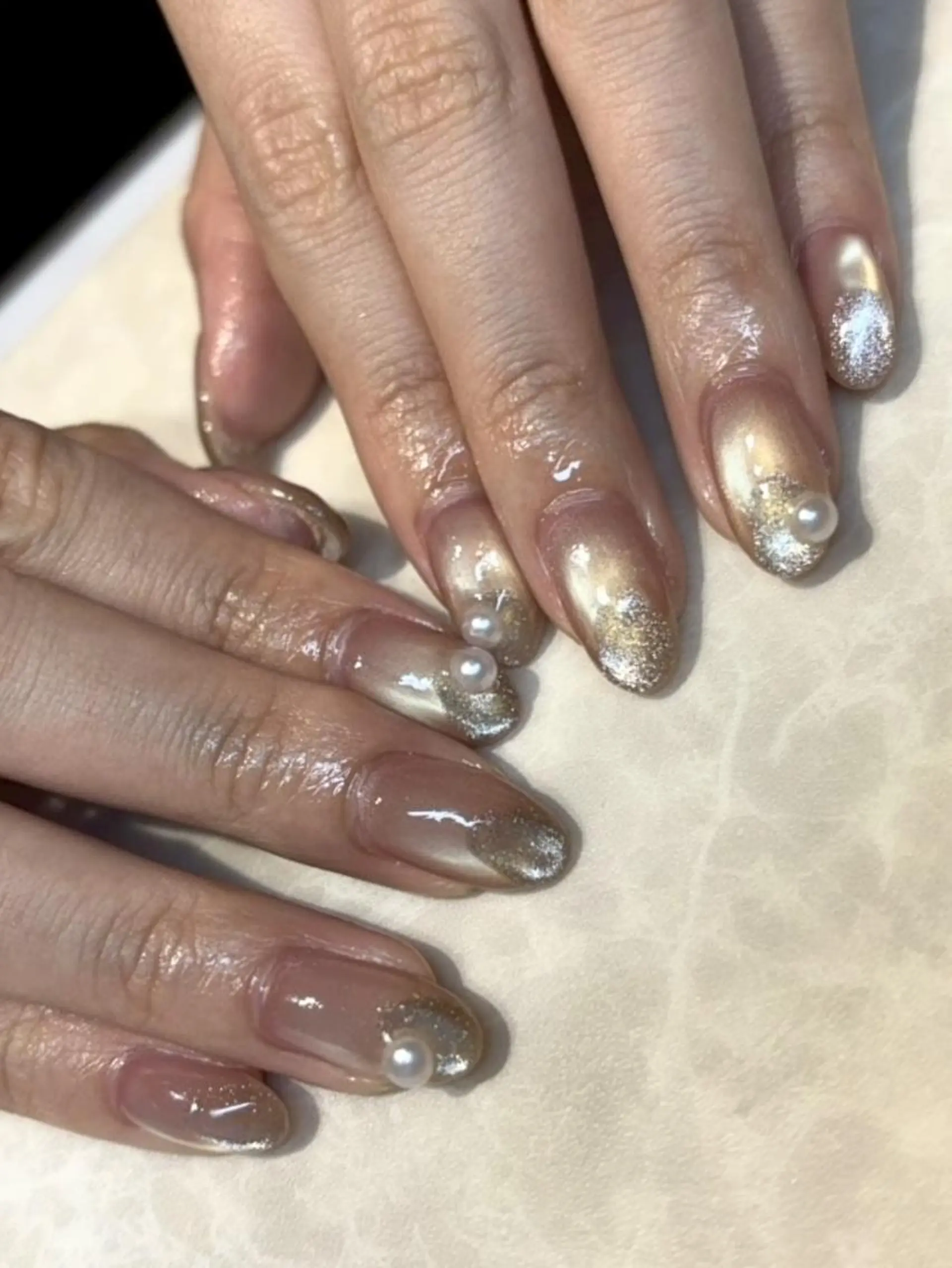 ネイル アートネイル マグネットネイル 持ち込み ワンカラーネイル ハンドネイル ハンドケア Allma Nailのネイルデザイン