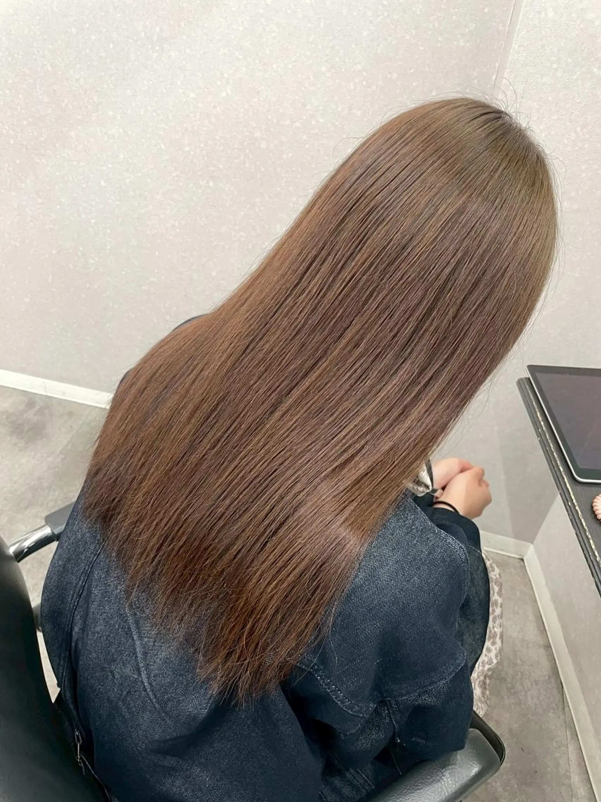 ロング カラー ショートボブ ボブ くびれヘア 顔周りカット ロング カット ヘアカラー トリートメント ヘッドスパ N゜jillva ナンバージルバのヘアスタイル