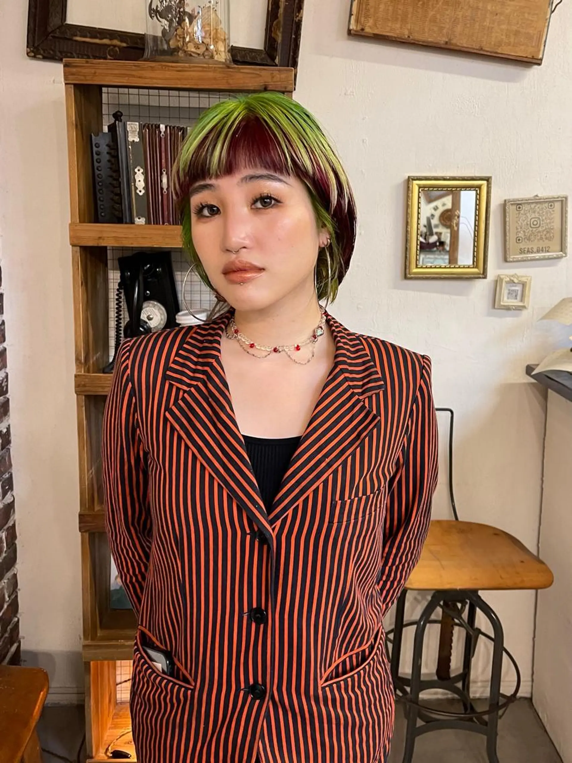 カラー デザインカラー joh/メンズ/ ブリーチ/矢場町のヘアスタイル