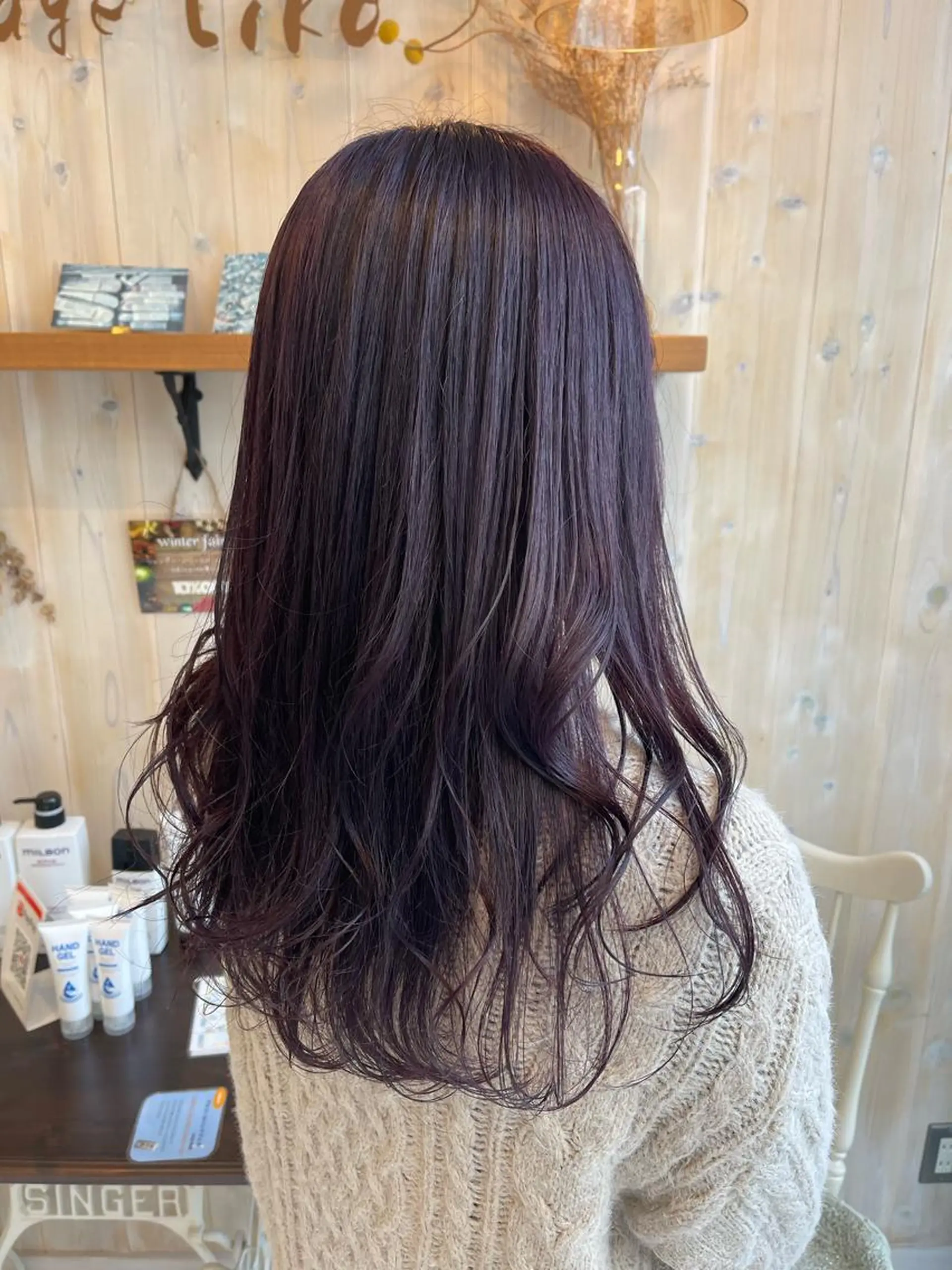 ミディアム カラー パープルカラー カット ヘアカラー アニメオタク美容師/ miharuのヘアスタイル
