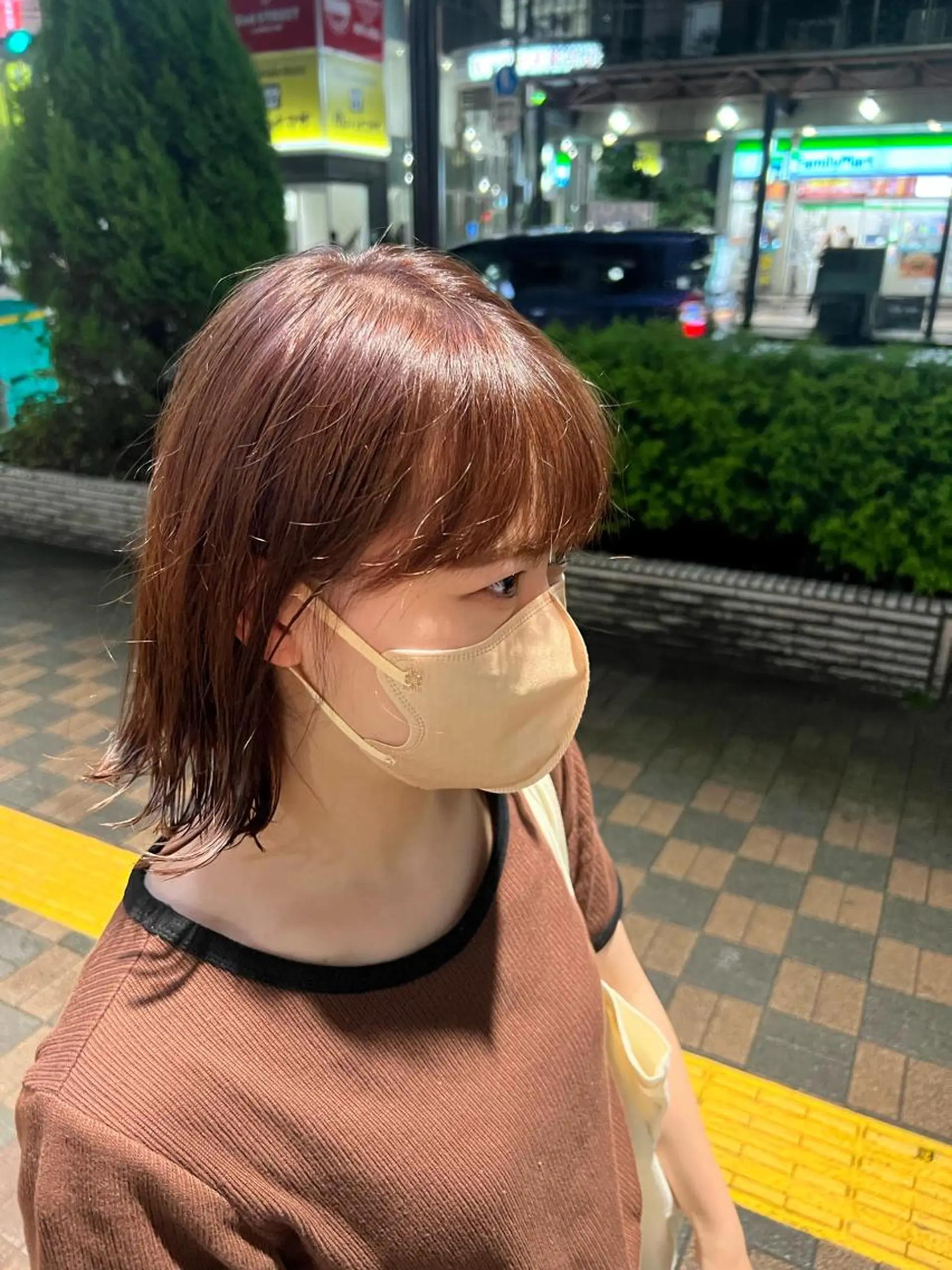 ショート ピンクブラウン ヘアカラー トリートメント ボブ／ショート 似合わせだいすけのヘアスタイル