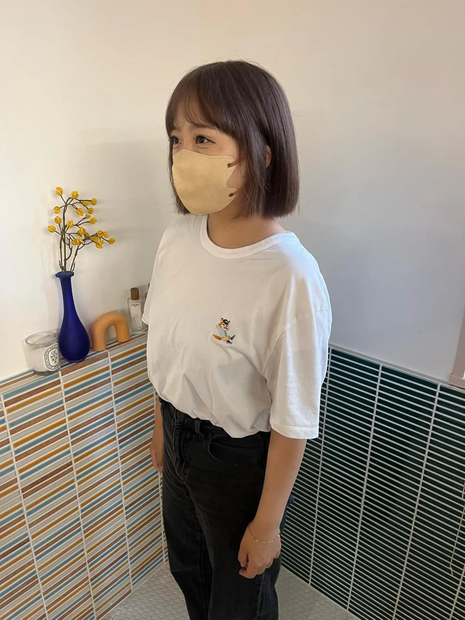 ミディアム カラー ブリーチ ブラウンカラー ヘアカラー トリートメント 🩷ハイトーン透明感 レイヤー🩷ユリカのヘアスタイル