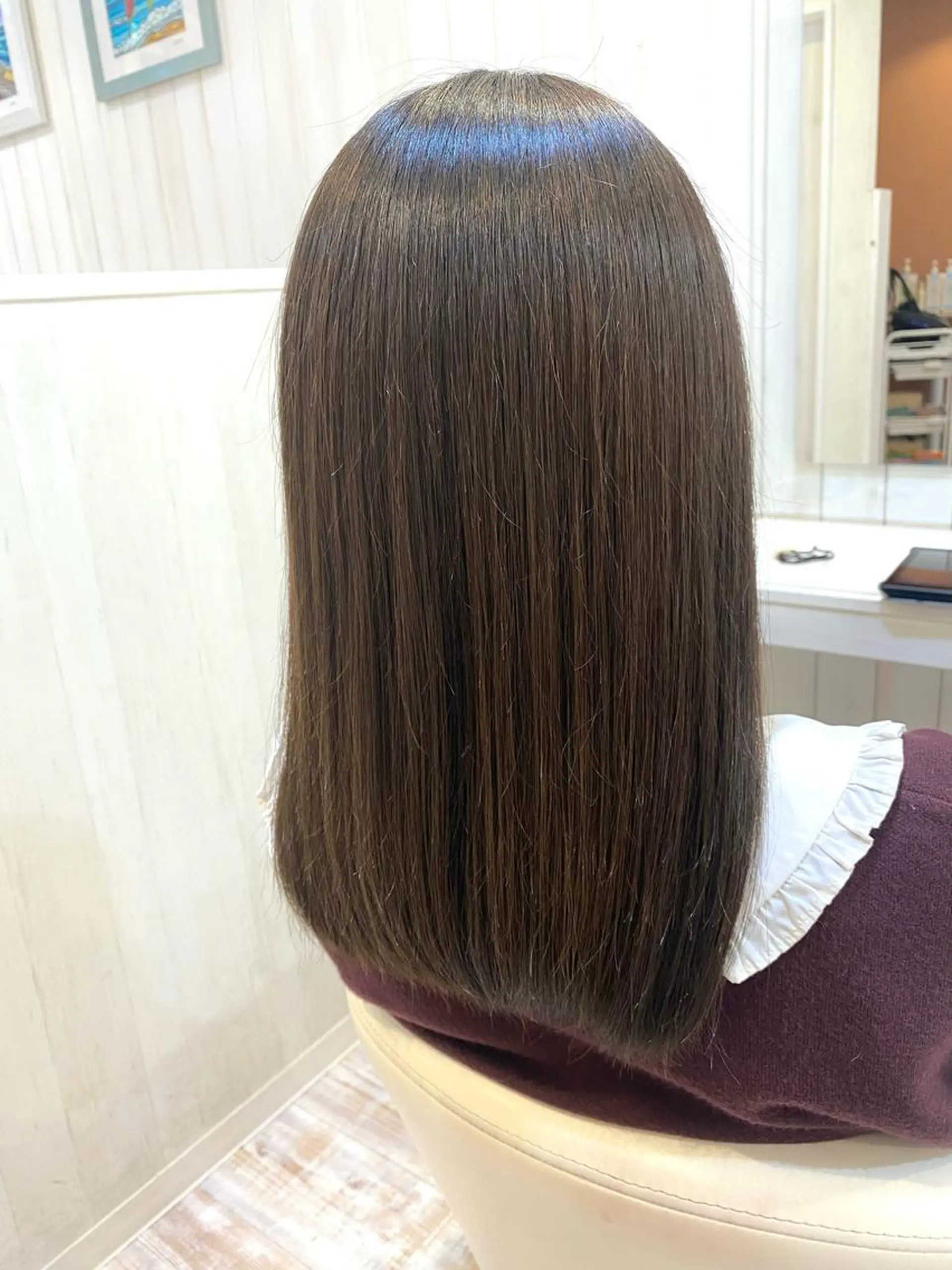 ミディアム カラー 佐藤史哉* 韓国レイヤー赤み除去のヘアスタイル