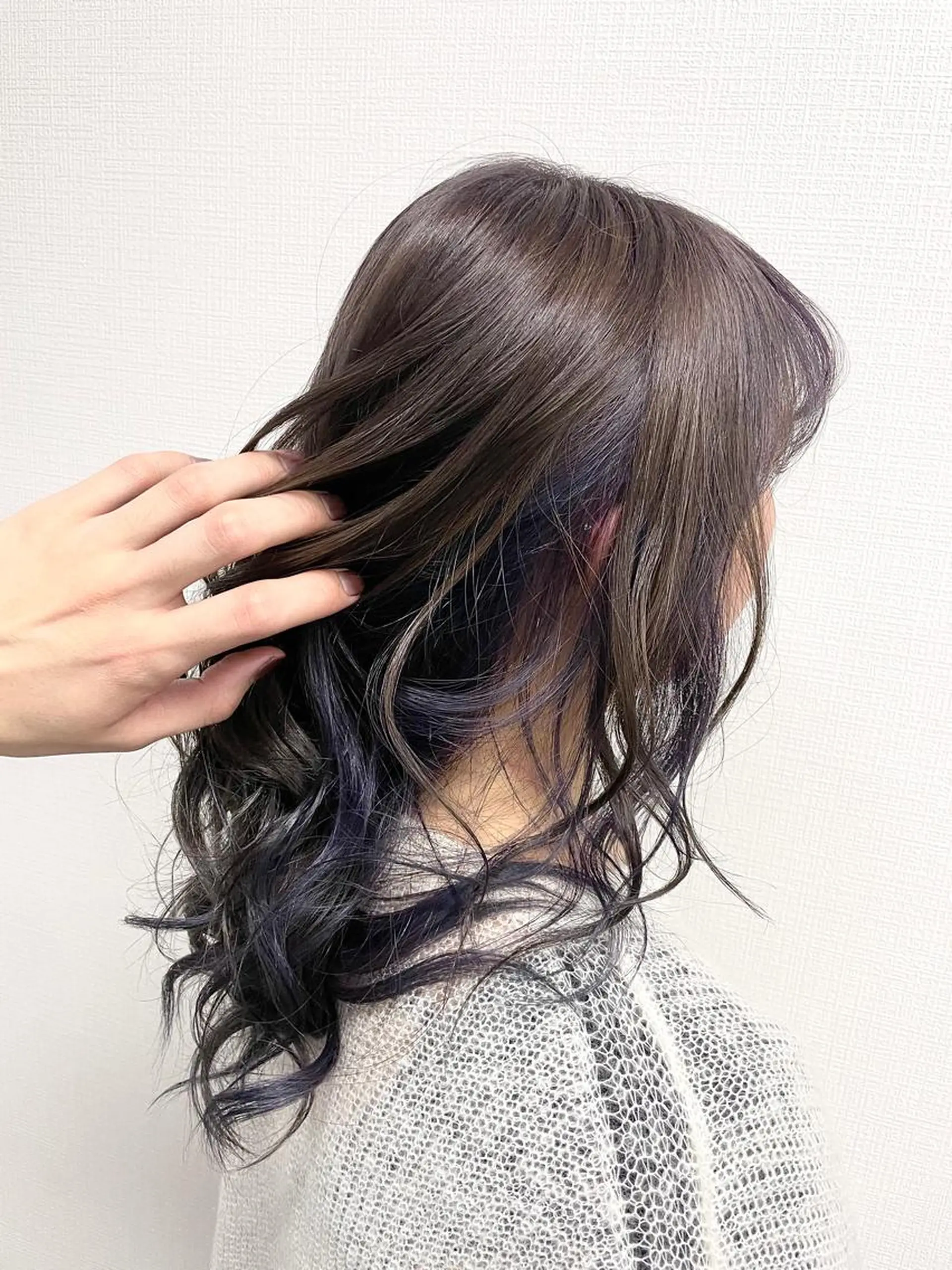 ロング カラー ヘアアレンジ ブリーチ グレージュ インナーカラー パープルカラー ヘアカラー トリートメント RAIA💎ケア ブリーチ＆パーマ💎のヘアスタイル
