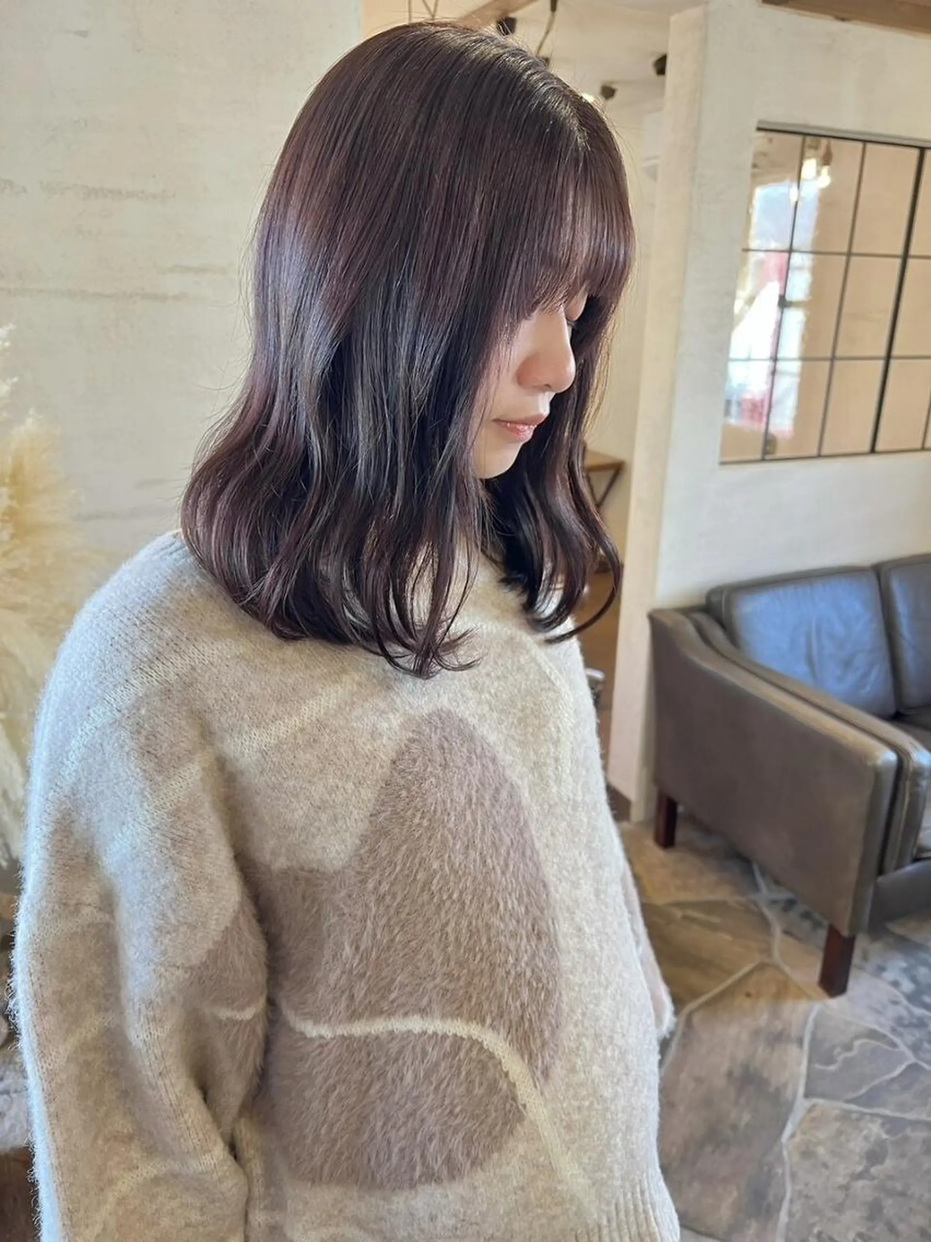 ミディアム カット ヘアカラー トリートメント 田島 千愛のヘアスタイル