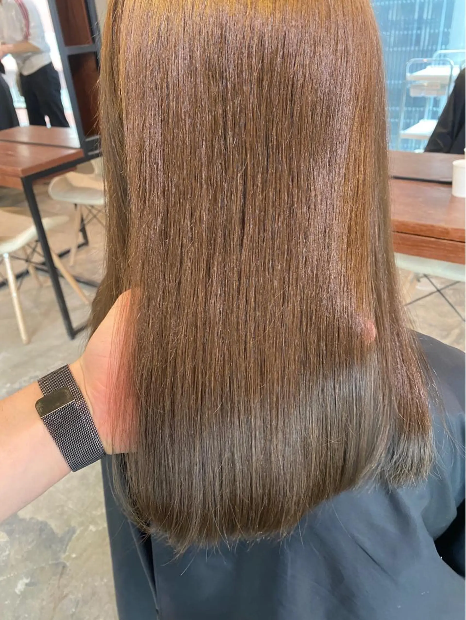 セミロング カラー セミロングパーマ バレイヤージュ ブリーチ ケアブリーチ ダブルカラー トリートメント ☀️Luana☀️ 公式/大通のヘアスタイル