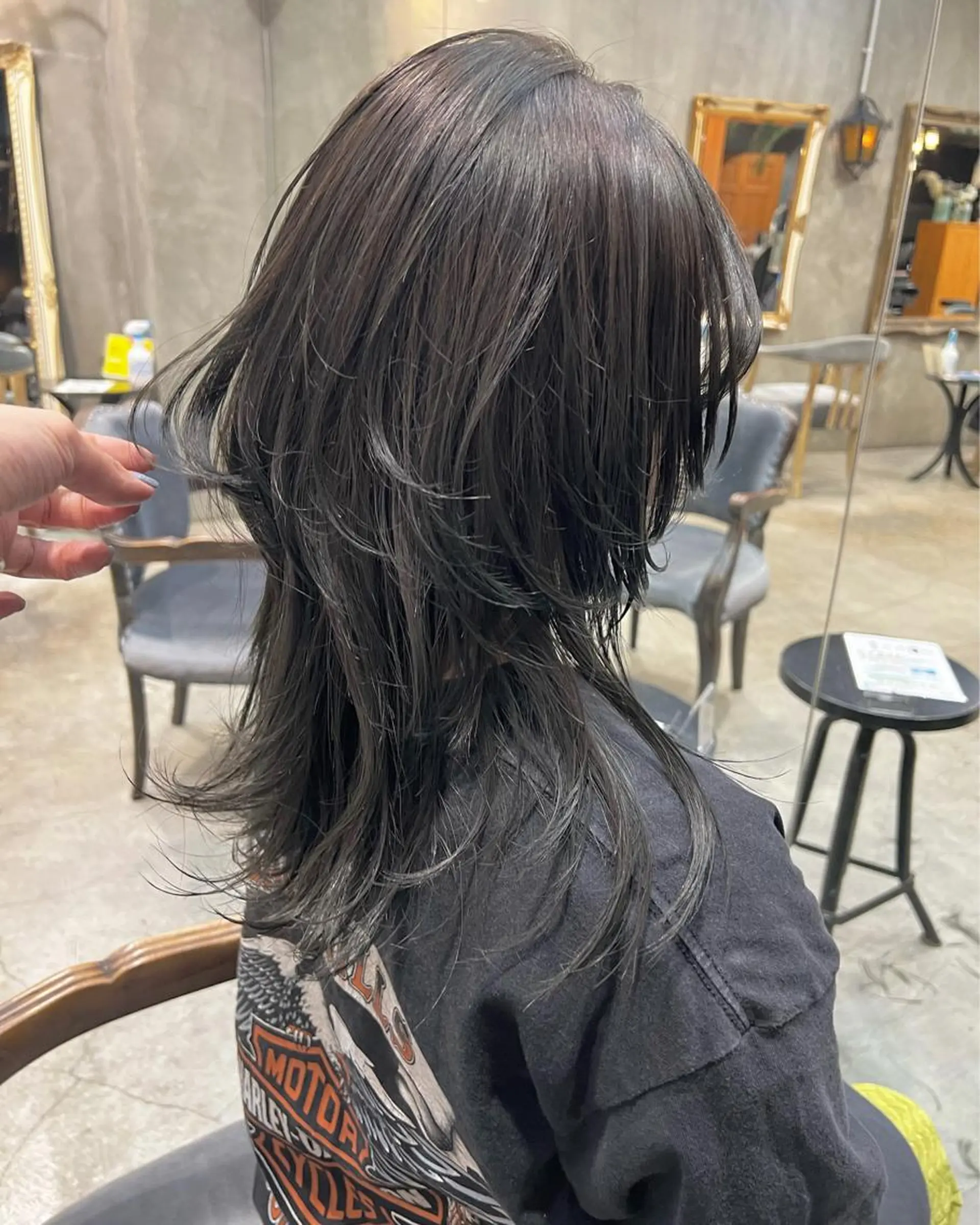 ロング カラー ロング ウルフカット 圧倒的デザイン力 店長🎨RENAのヘアスタイル