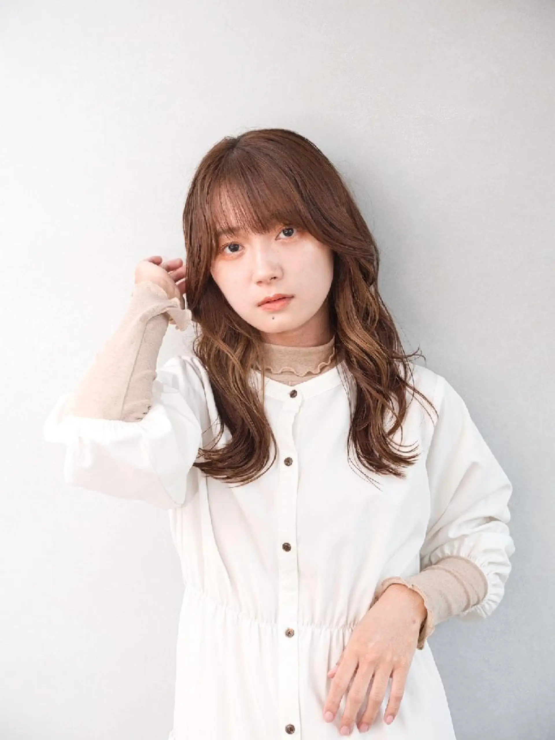 セミロング カラー ケアカラー 髪質改善 似合わせカット トリートメント カット トリートメント Armoire所属・安藤悠里/ハイトーン /デザインカラーのヘアスタイル