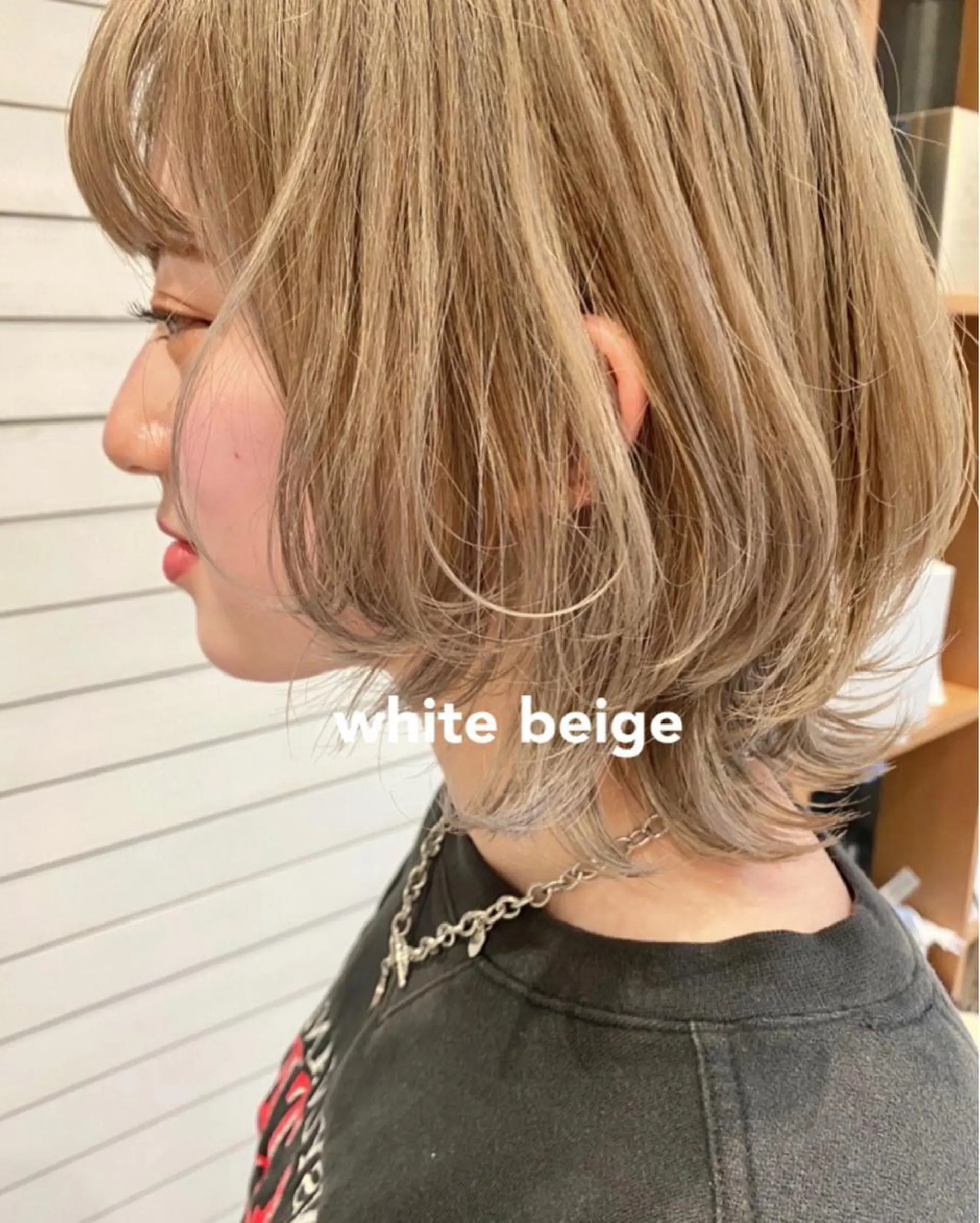 ミディアム カラー ベージュカラー ホワイトベージュ 赤み消し/透明感 🪽◝✩ 武者春花のヘアスタイル