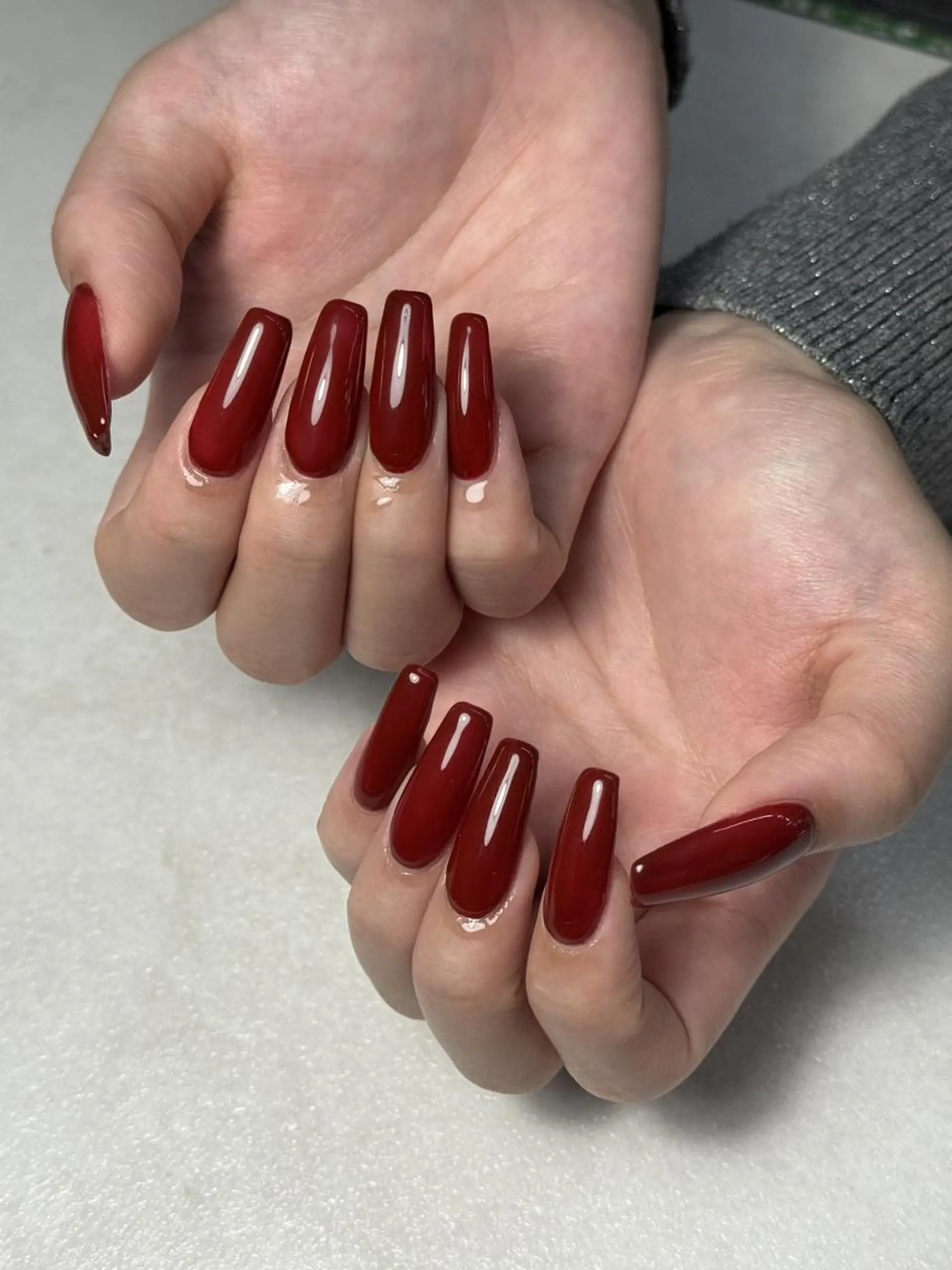ネイル ボルドー ワンカラーネイル Aki 💖ゆちたの部屋のネイルデザイン