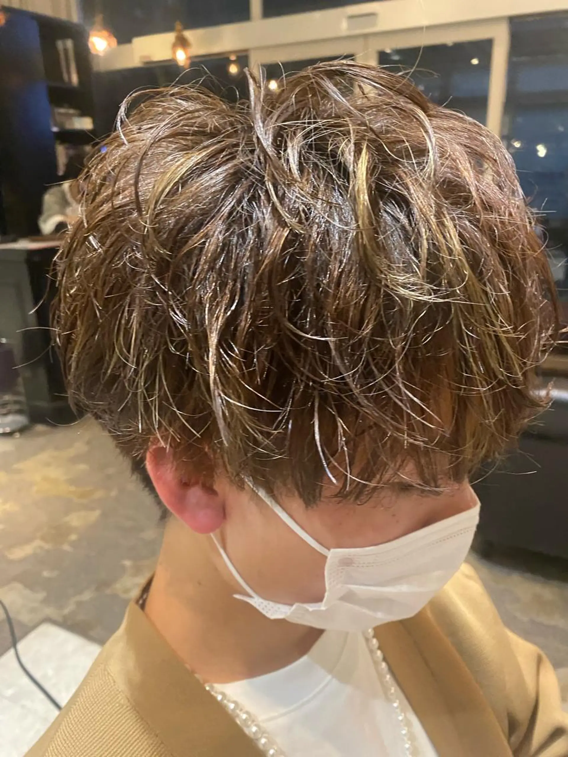 ショート メンズ メンズパーマ カット ヘアカラー パーマ バレイヤージュ職人 🔥代表YU-SHIのヘアスタイル