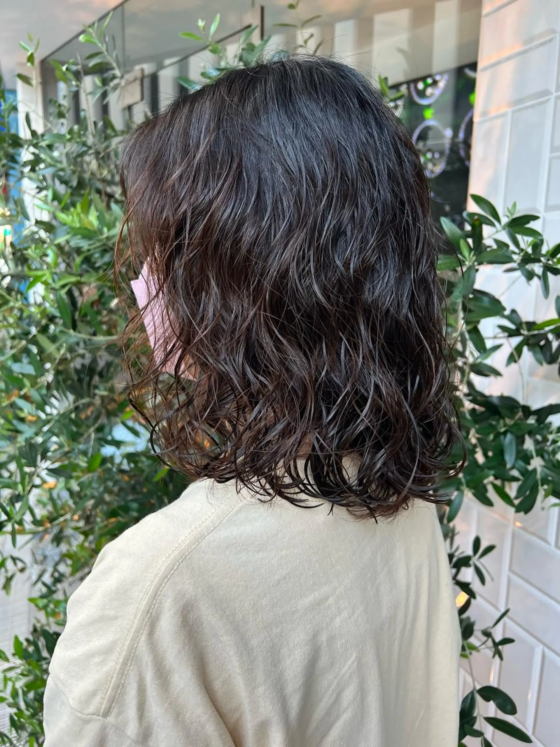 ミディアム パーマ アオイ🩵暖色 /まろやかカラーのヘアスタイル