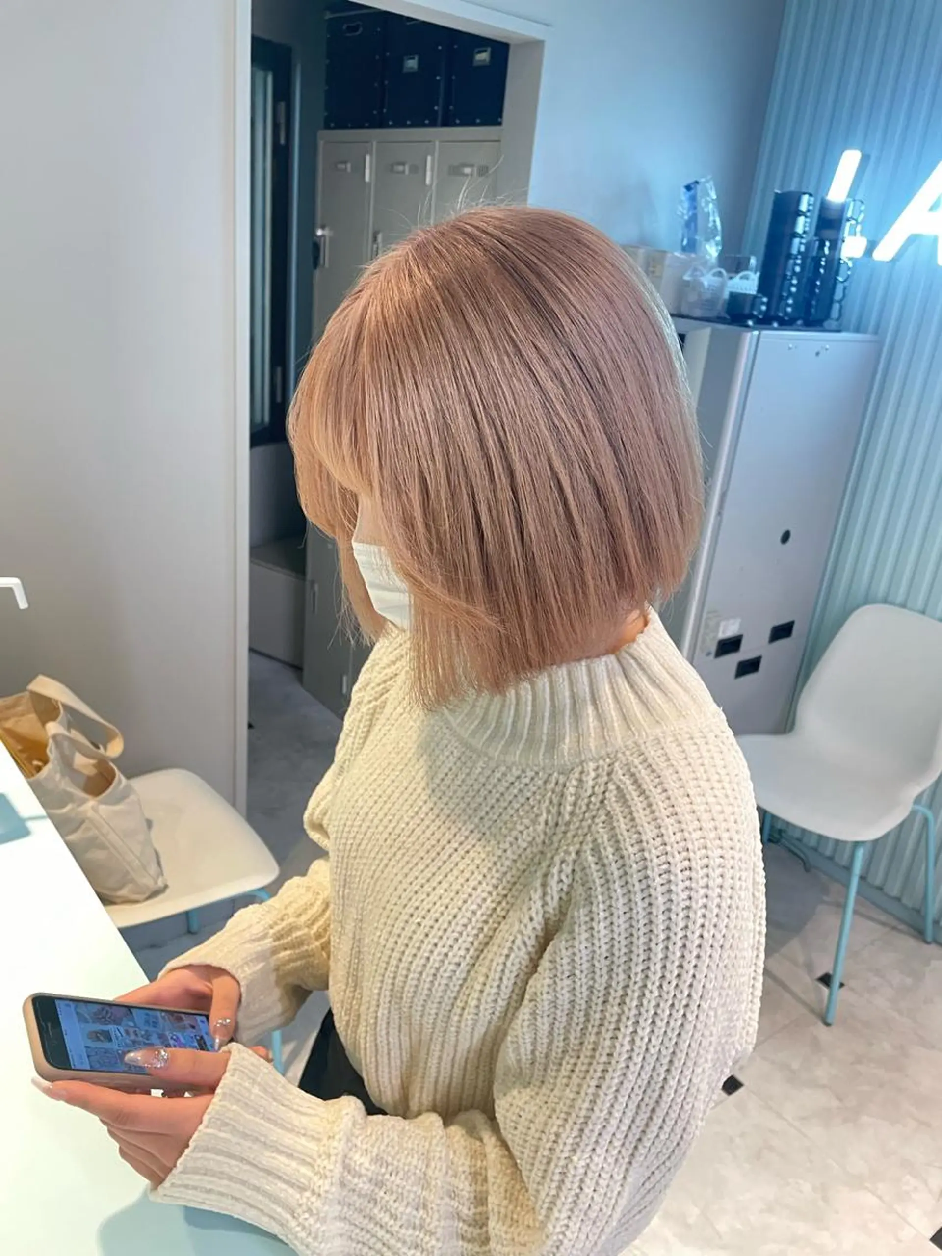 ミディアム ヘアカラー トリートメント 顔周りレイヤー/新宿 /モテ艶カラー/航介のヘアスタイル