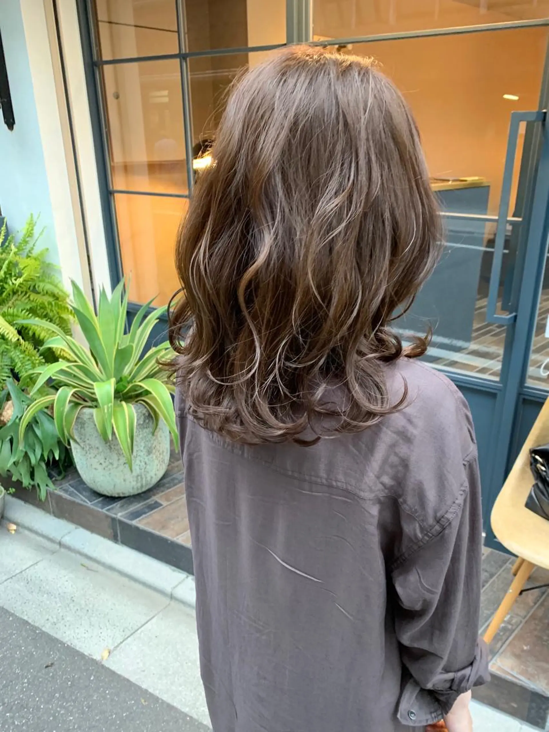 ミディアム カラー パーマ tender hair salonのヘアスタイル