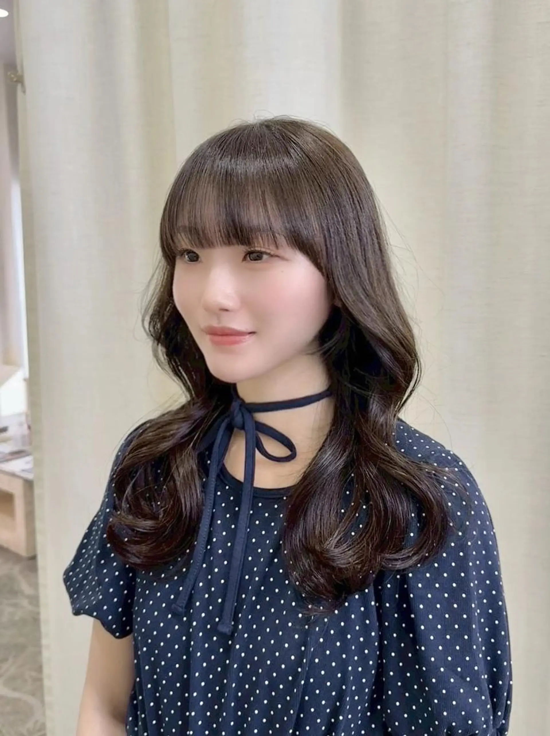 ミディアム カラー ブラウンカラー ナチュラルブラウン 韓国風ヘア レイヤーカット カット ヘアカラー トリートメント 韓国ヘア/レイヤー /髪質改善🦋イブキのヘアスタイル