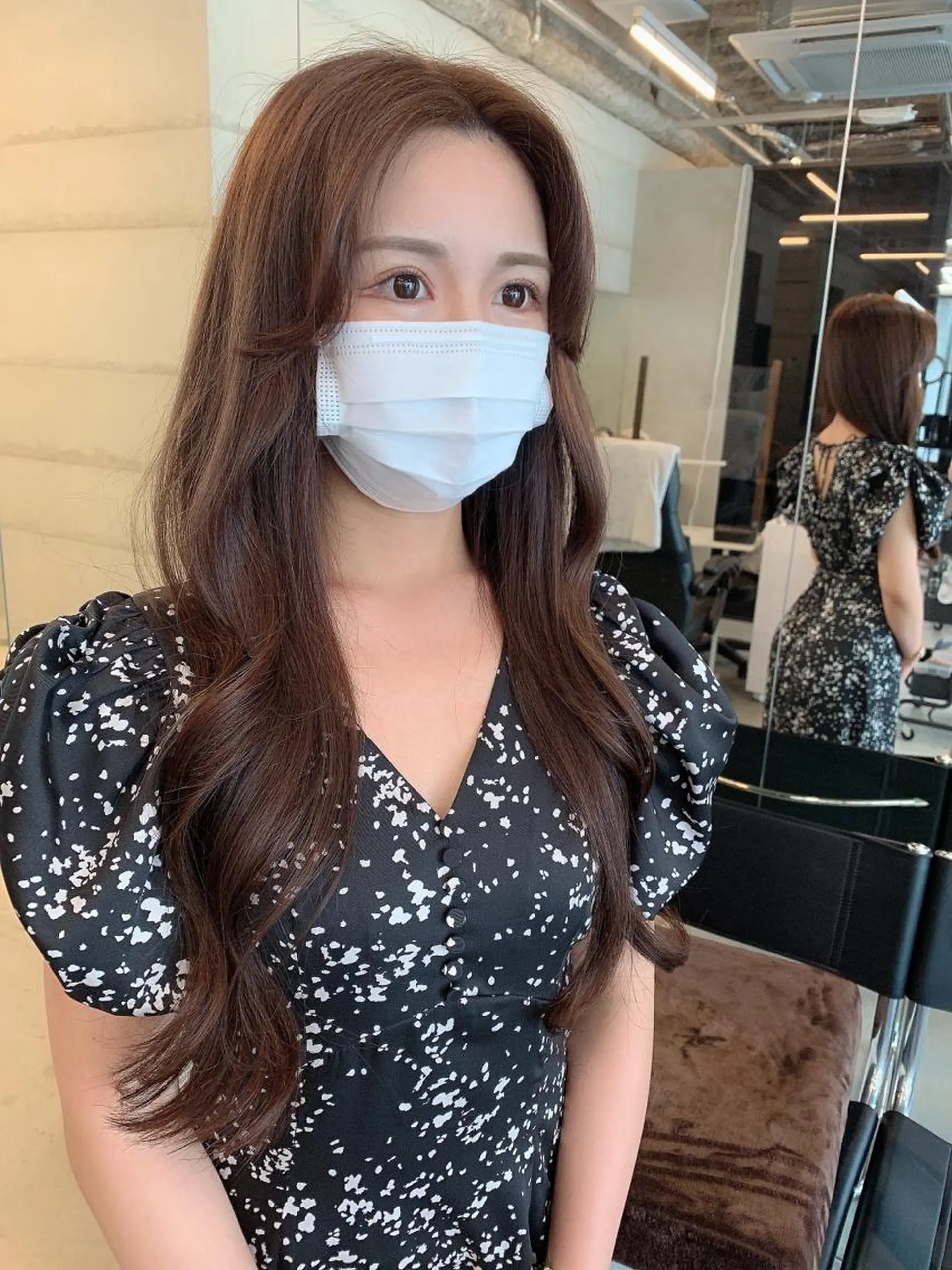 ロング カラー カット ヘアカラー トリートメント ヘッドスパ 透明感/オリーブ/ グレージュ/YUKAのヘアスタイル