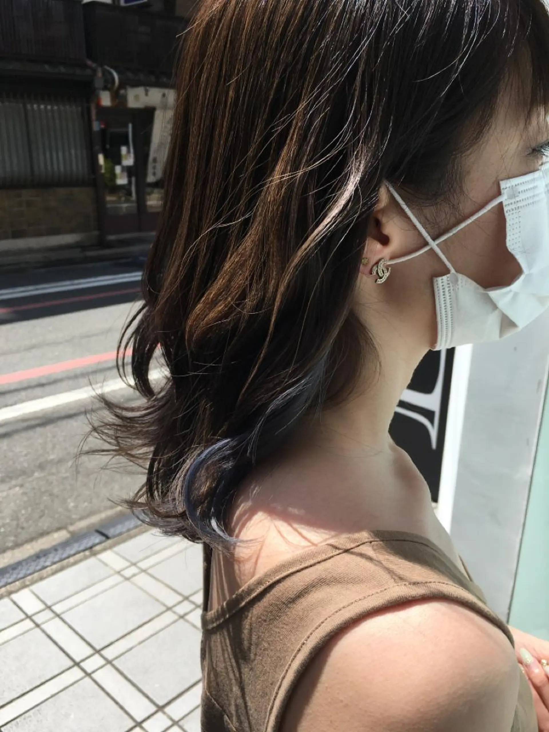 ミディアム パープルカラー 奥野 貴哉のヘアスタイル