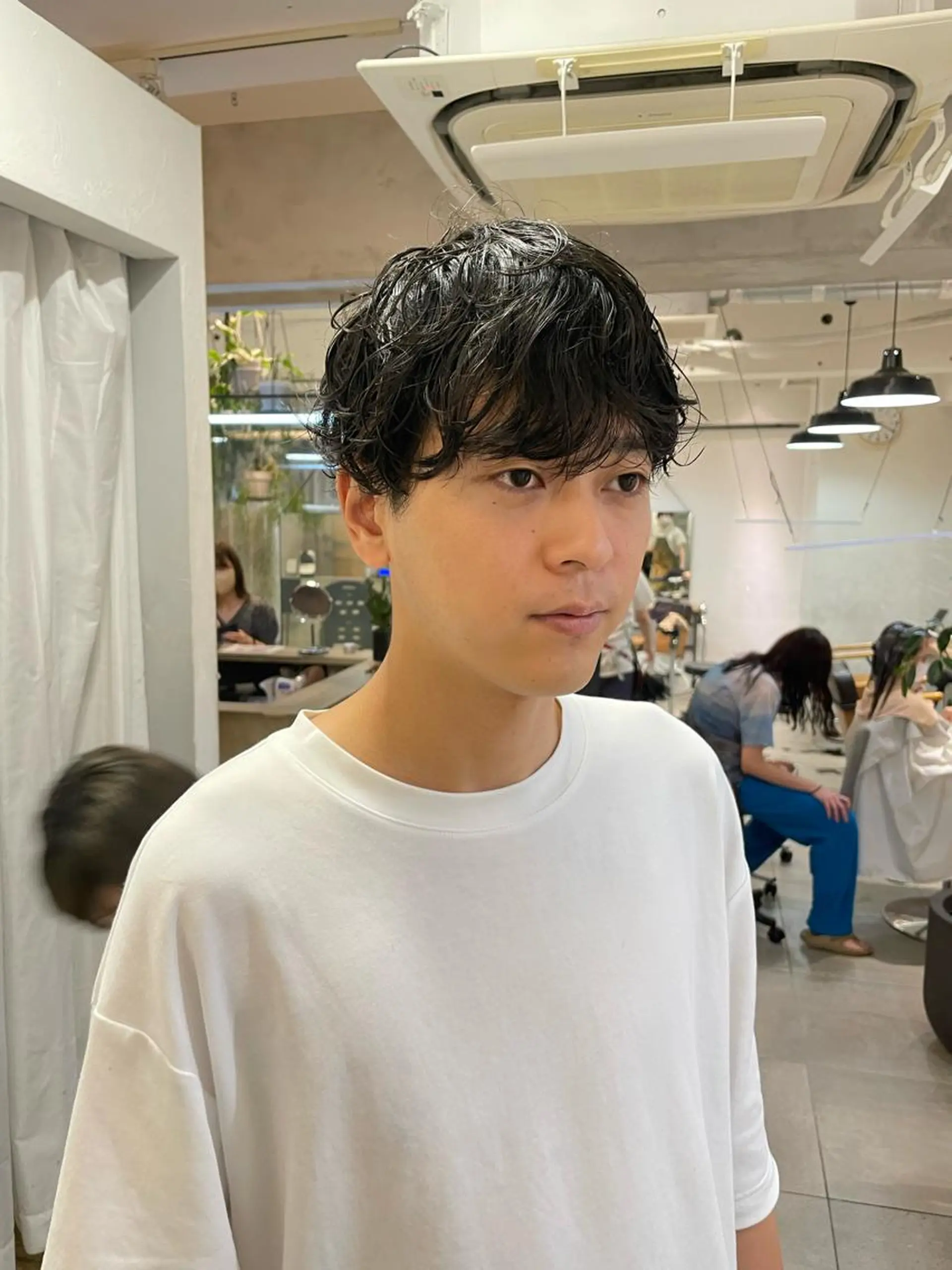 ショート パーマ メンズ 小顔レイヤー×コンパ クトボブ/林隆平のヘアスタイル