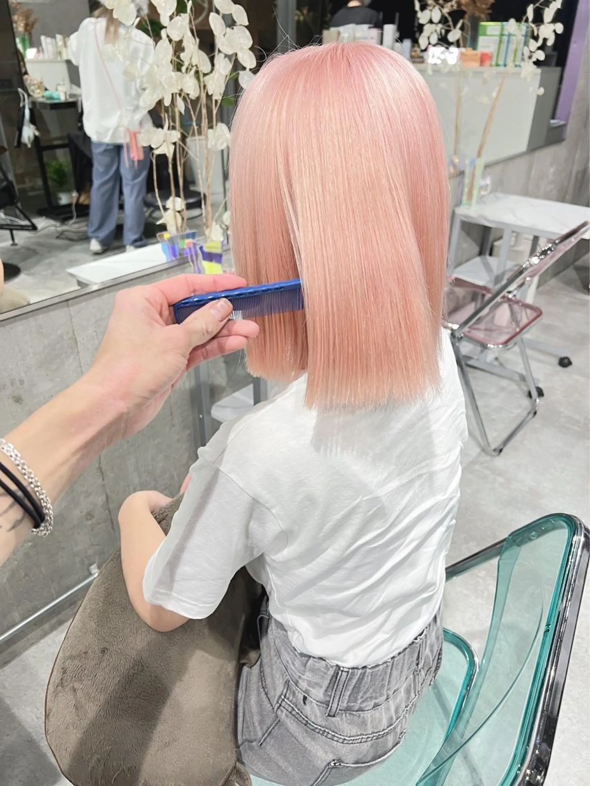 カラー ブリーチ 透明感カラー ダブルカラー ハイトーンカラー 複雑履歴修正/ keitoのヘアスタイル